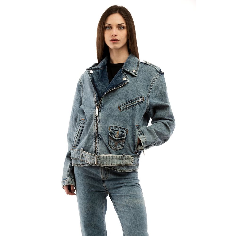 Moschino Multicolor Cotton Denim Jacket Moschino