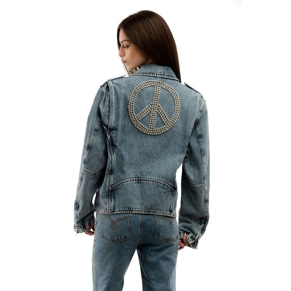 Moschino Multicolor Cotton Denim Jacket Moschino