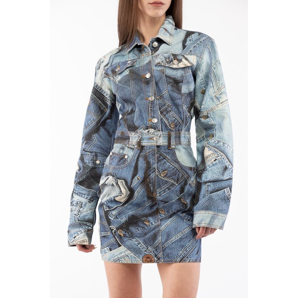 Moschino Multicolor Cotton Casual Dress Moschino