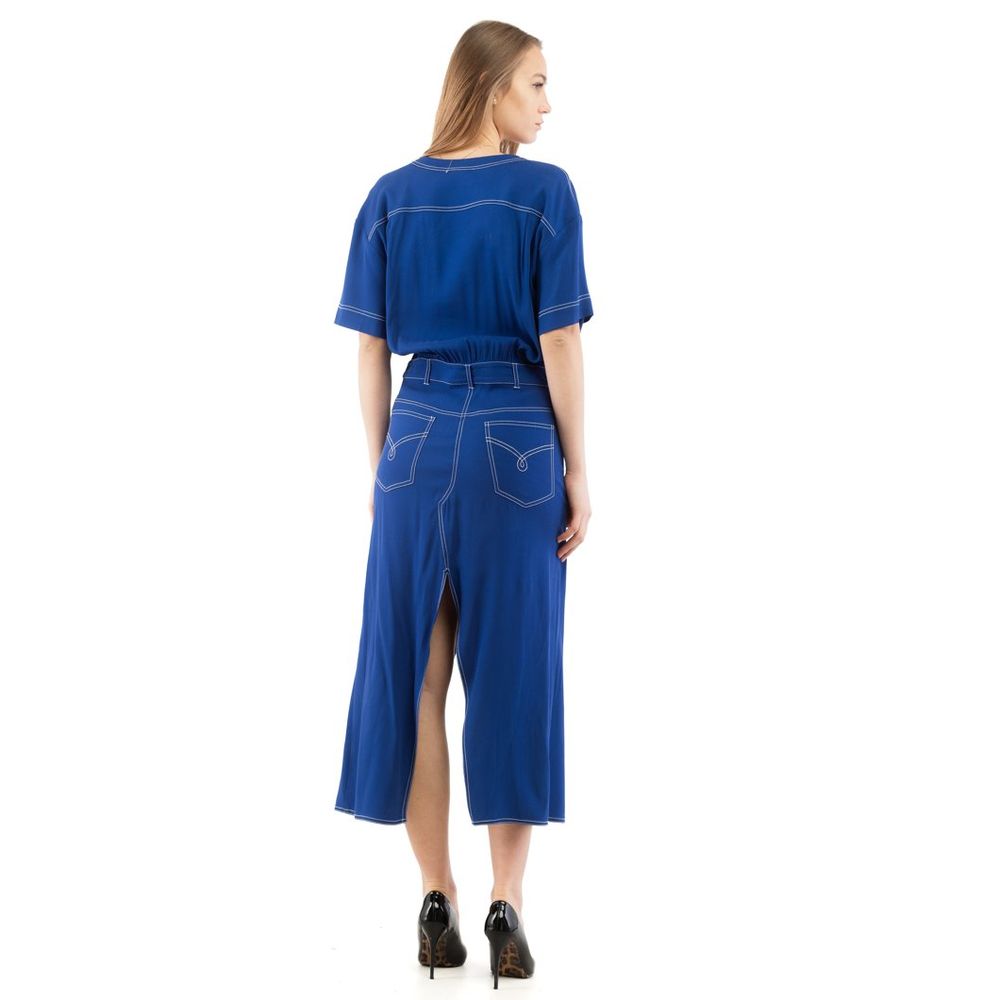 Moschino Multicolor Marabou Casual Dress Moschino