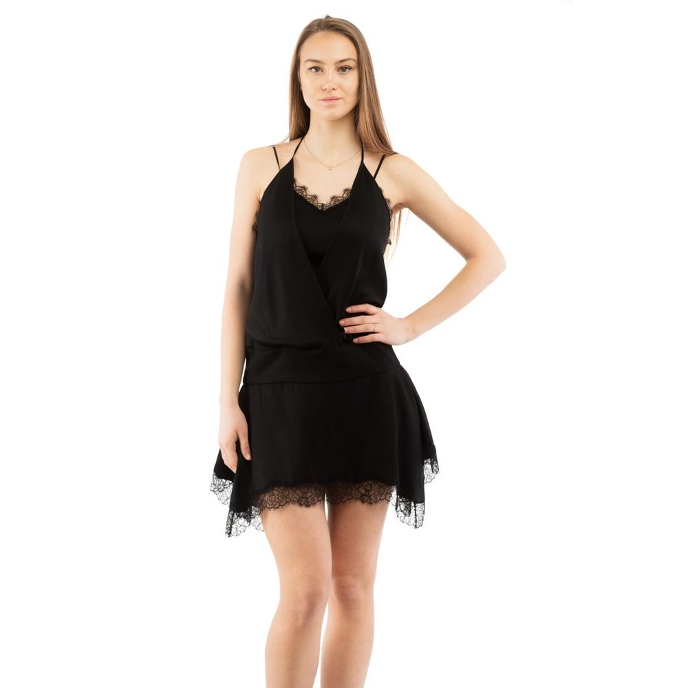 Moschino Black Marabou Casual Dress Moschino