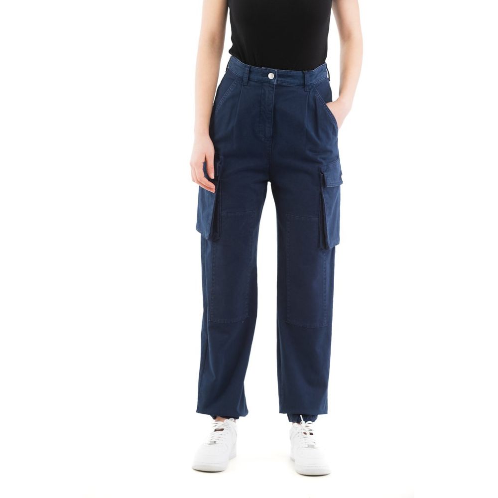 Moschino Blue Cotton Cargo Pants Moschino