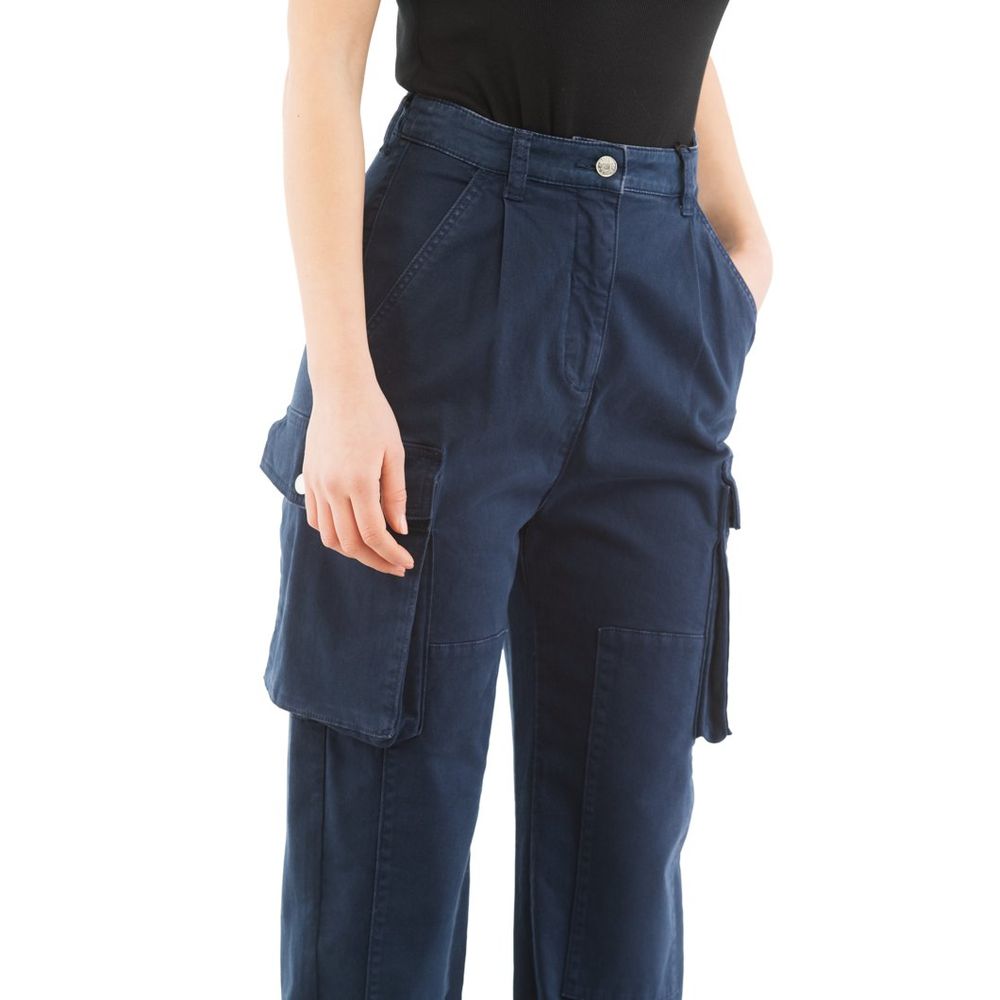 Moschino Blue Cotton Cargo Pants Moschino