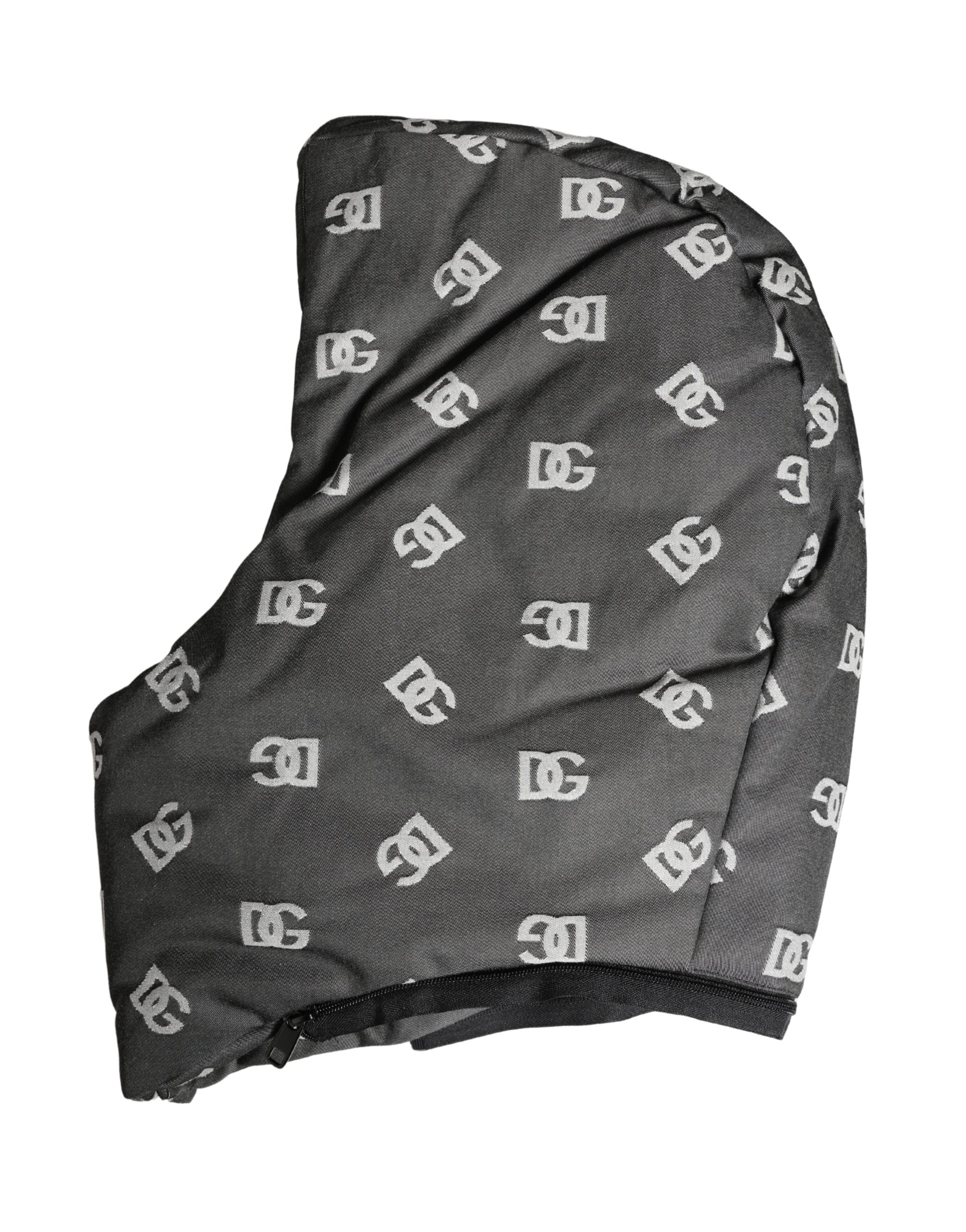 Dolce & Gabbana Black Logo Print Whole Head Wrap Capello Hat Dolce & Gabbana