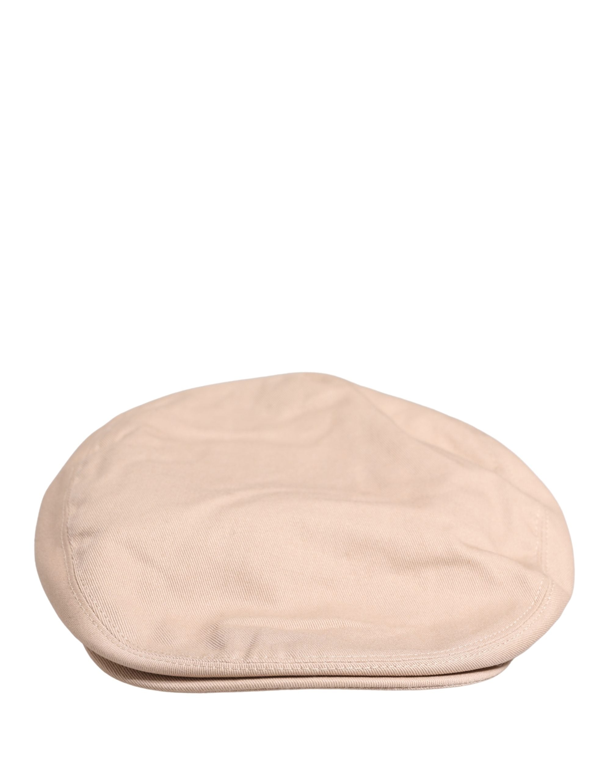 Dolce & Gabbana Men Beige Cotton Newsboy Cloth Capello Hat Dolce & Gabbana