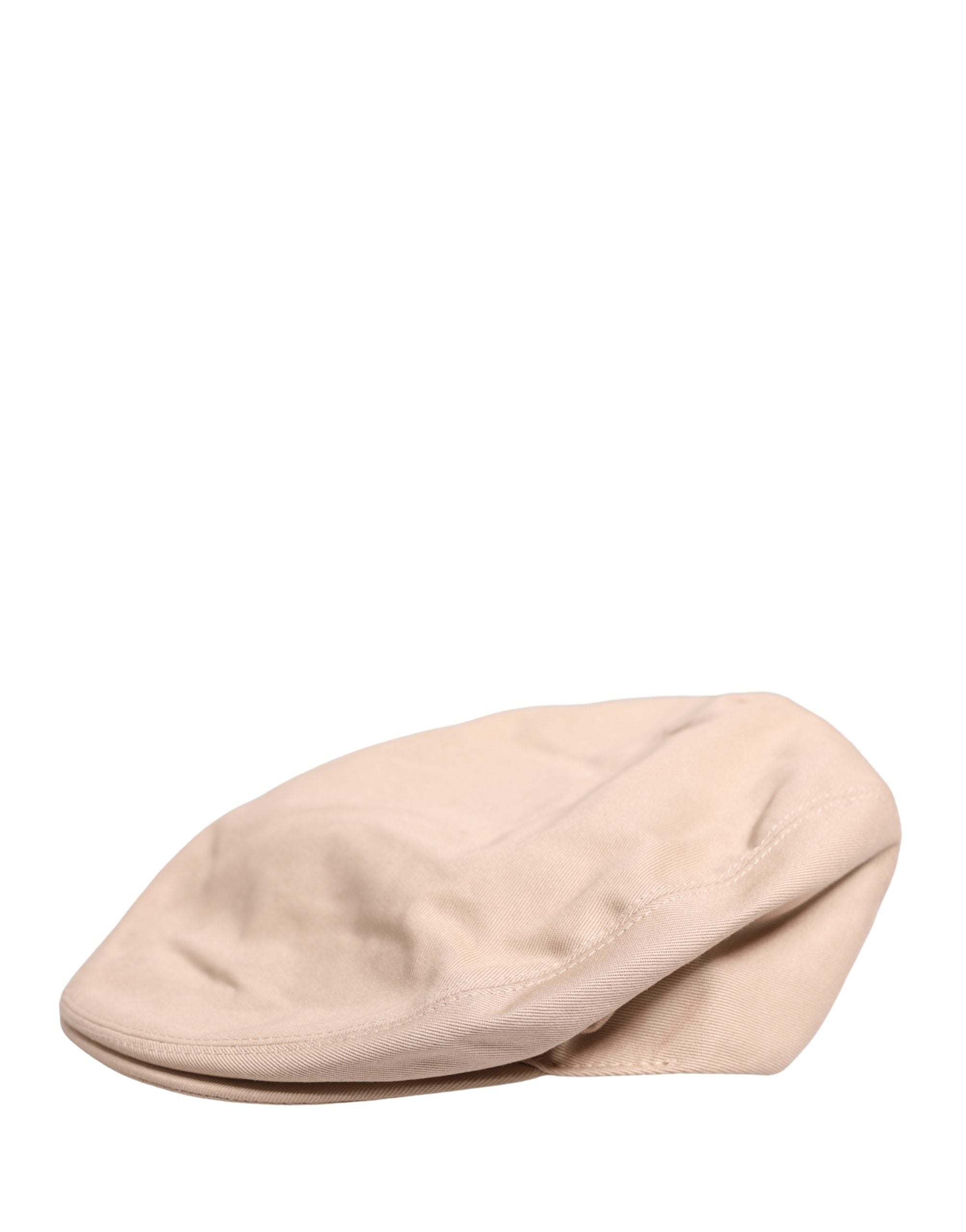Dolce & Gabbana Men Beige Cotton Newsboy Cloth Capello Hat Dolce & Gabbana