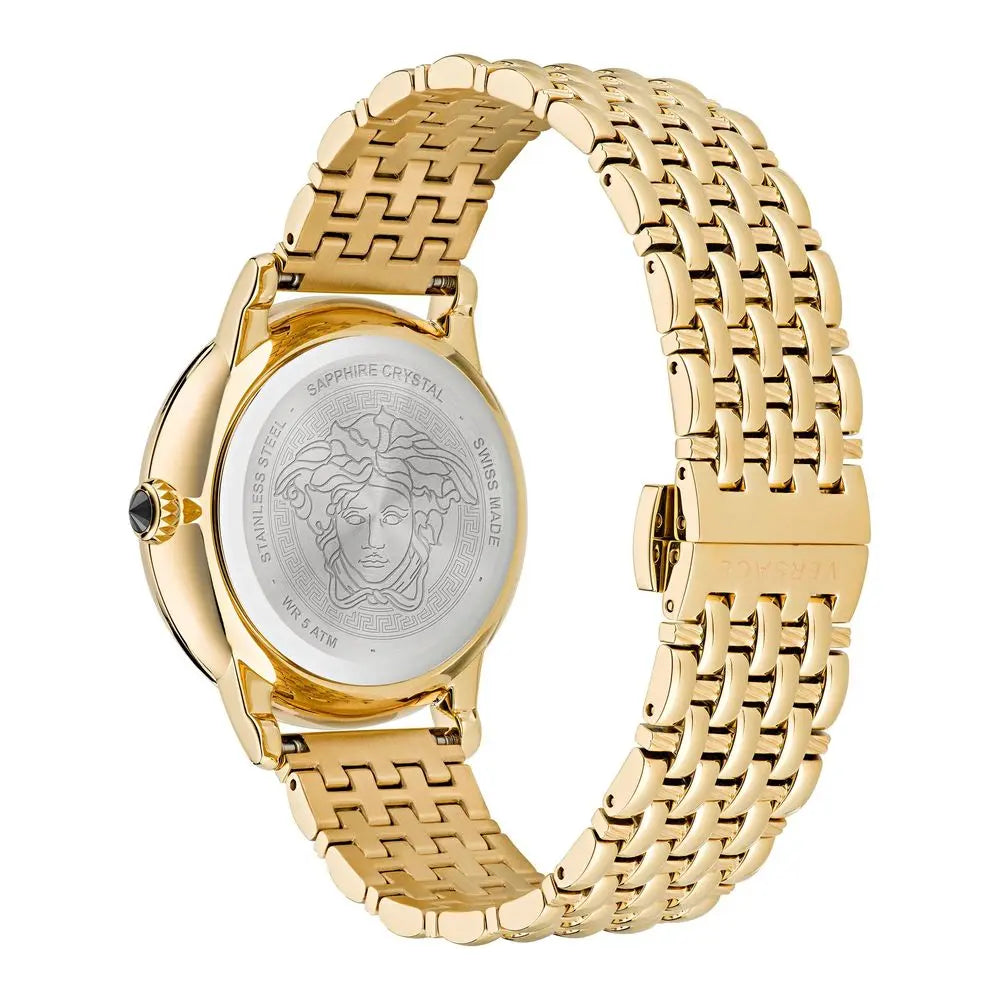Versace Gold Stainless Steel Dress Watch Versace