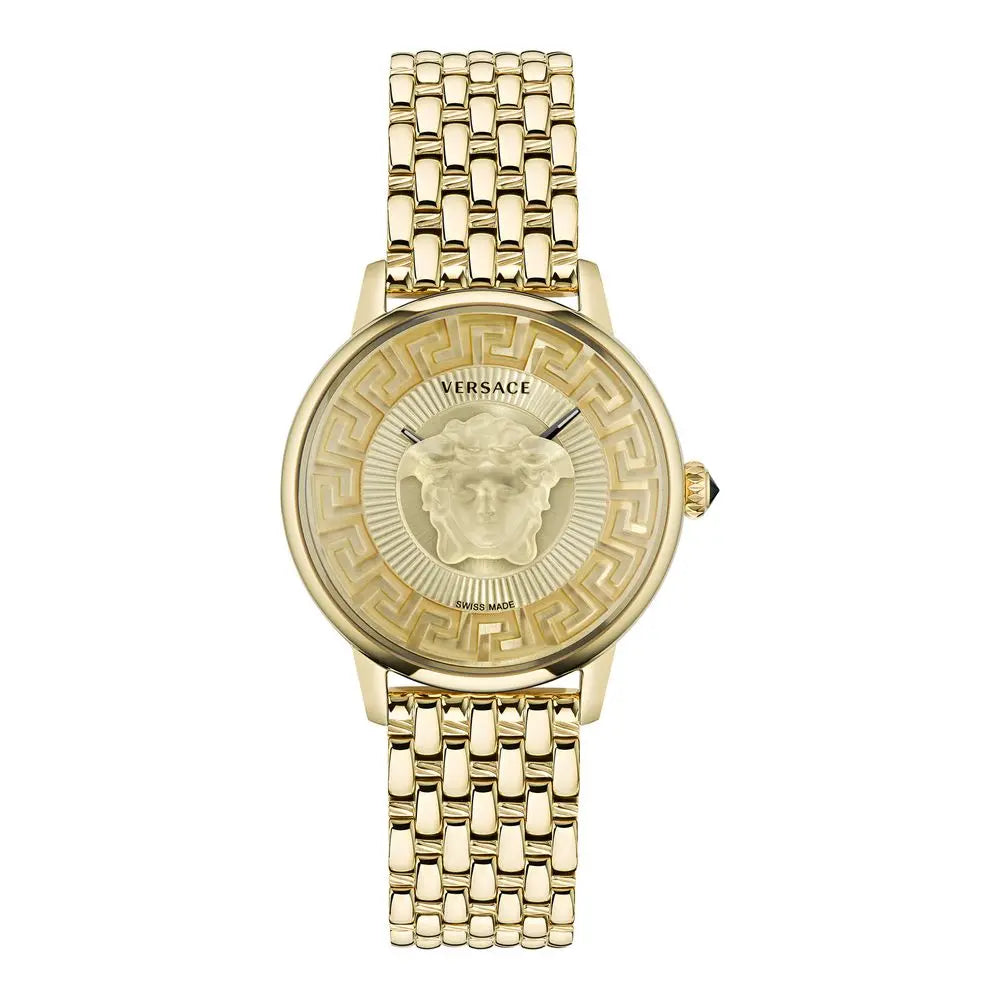 Versace Gold Stainless Steel Dress Watch Versace