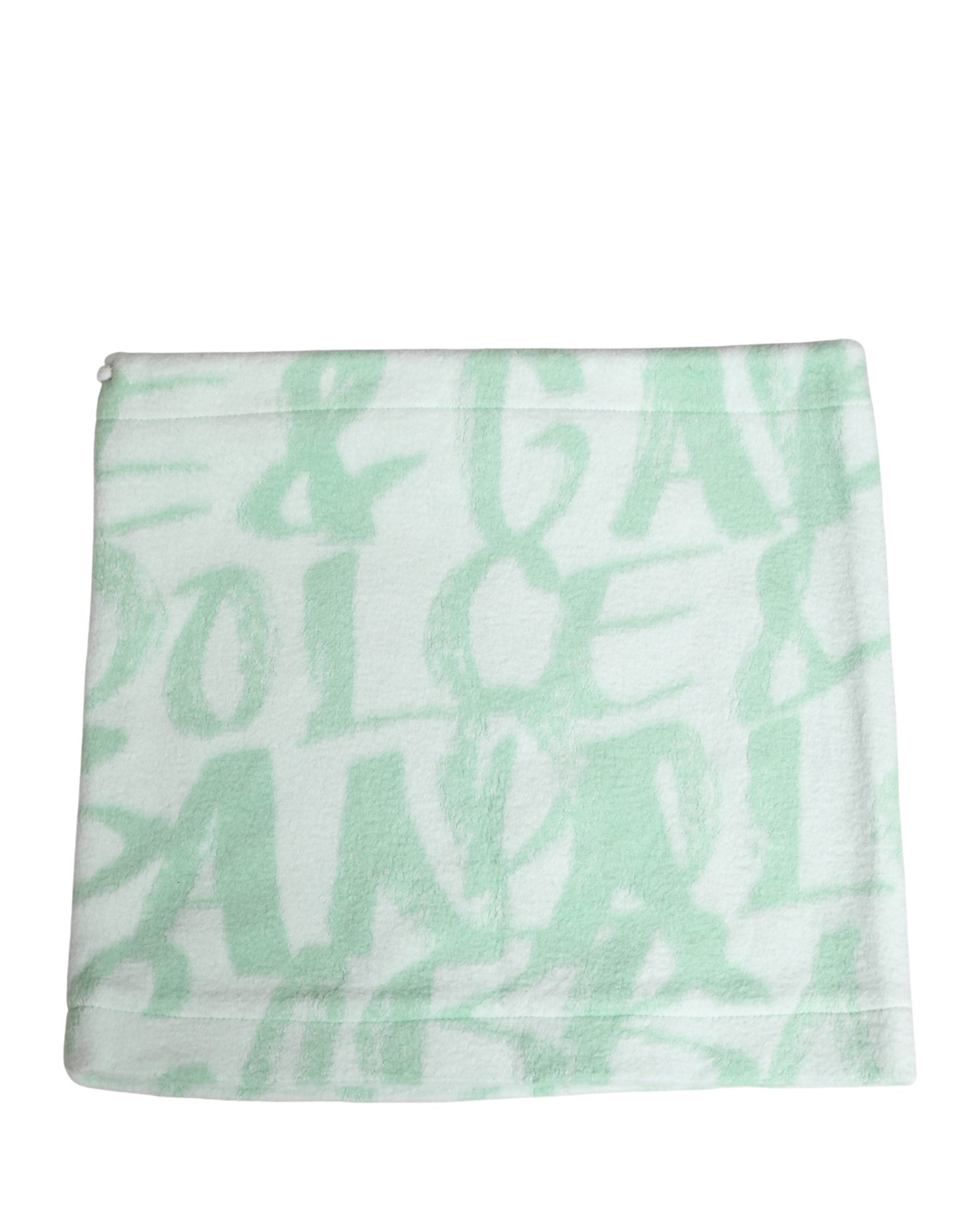 Dolce & Gabbana Men White Logo Print Nylon Neck Warmer Hat Dolce & Gabbana