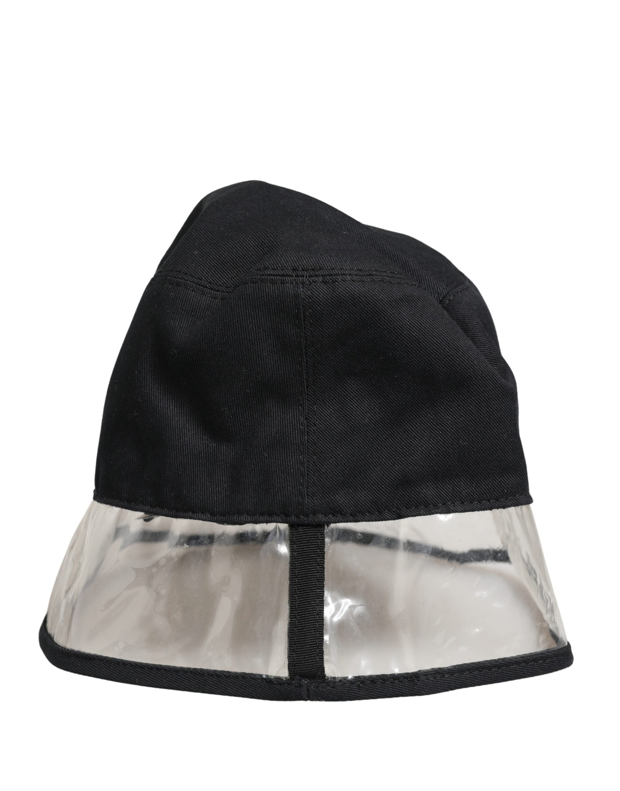Dolce & Gabbana Black Cotton Plastic Fisherman Bucket Capello Hat Dolce & Gabbana