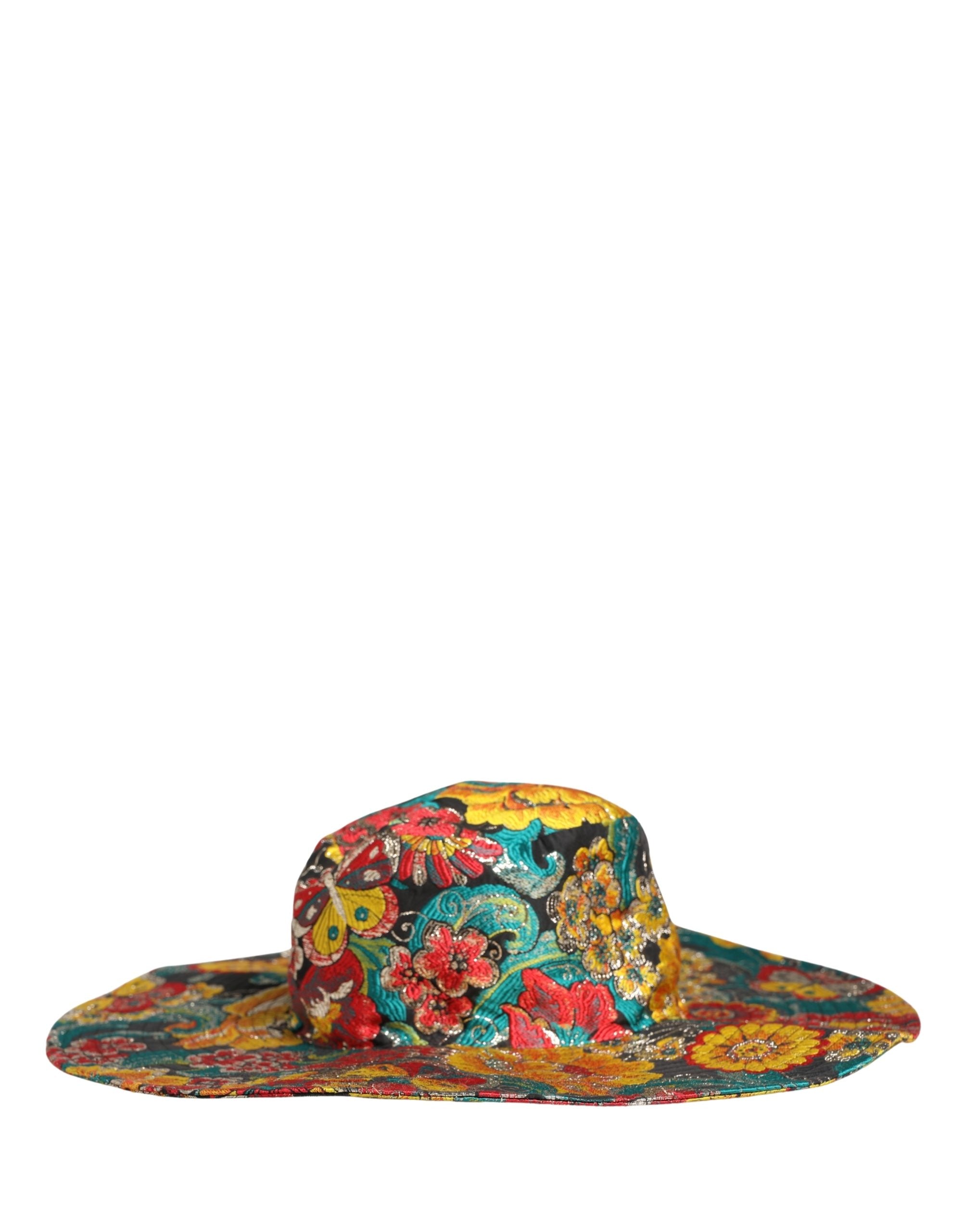 Dolce & Gabbana Men Multicolor Brocade Wide Brim Fisherman Capello Hat Dolce & Gabbana