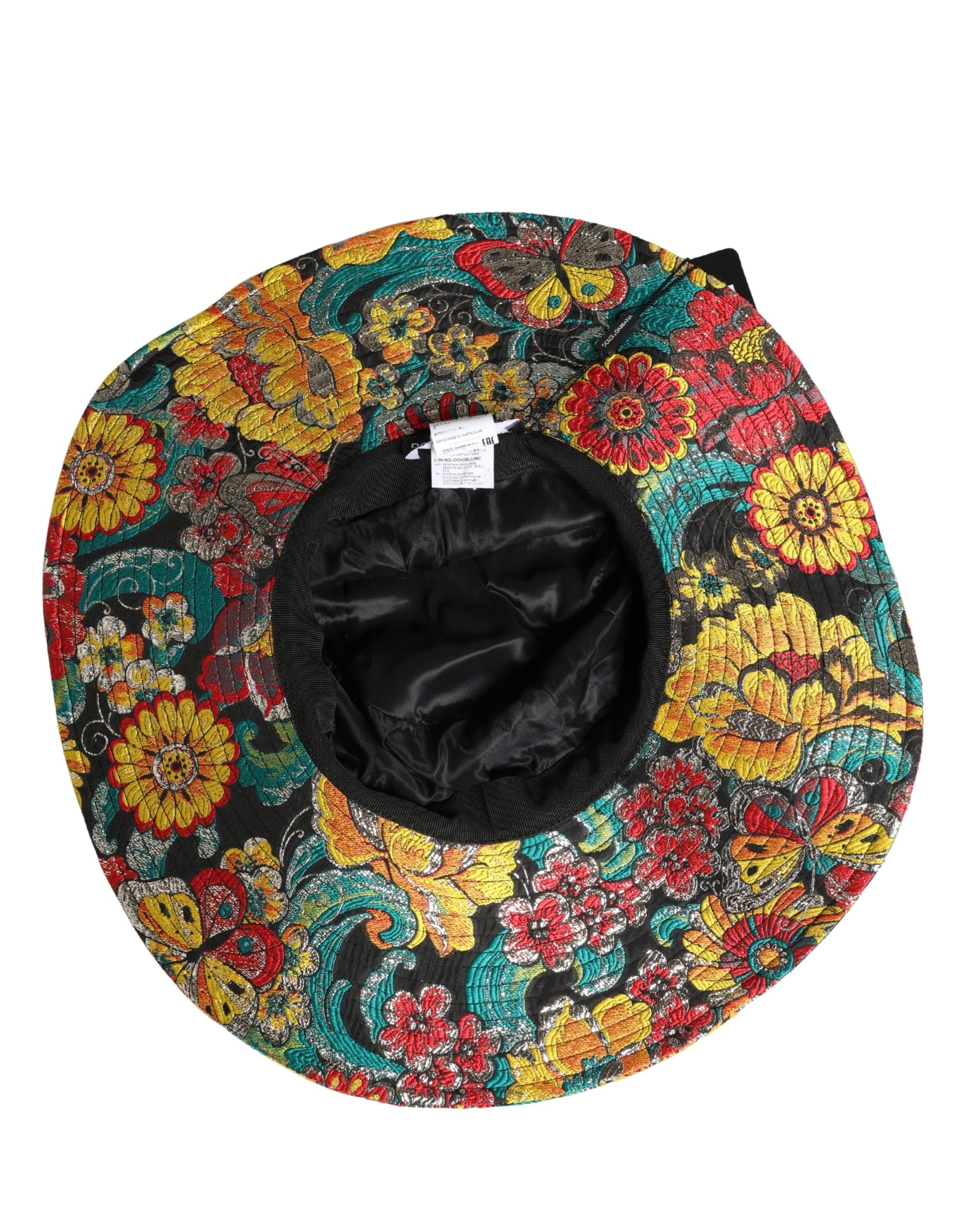 Dolce & Gabbana Men Multicolor Brocade Wide Brim Fisherman Capello Hat Dolce & Gabbana