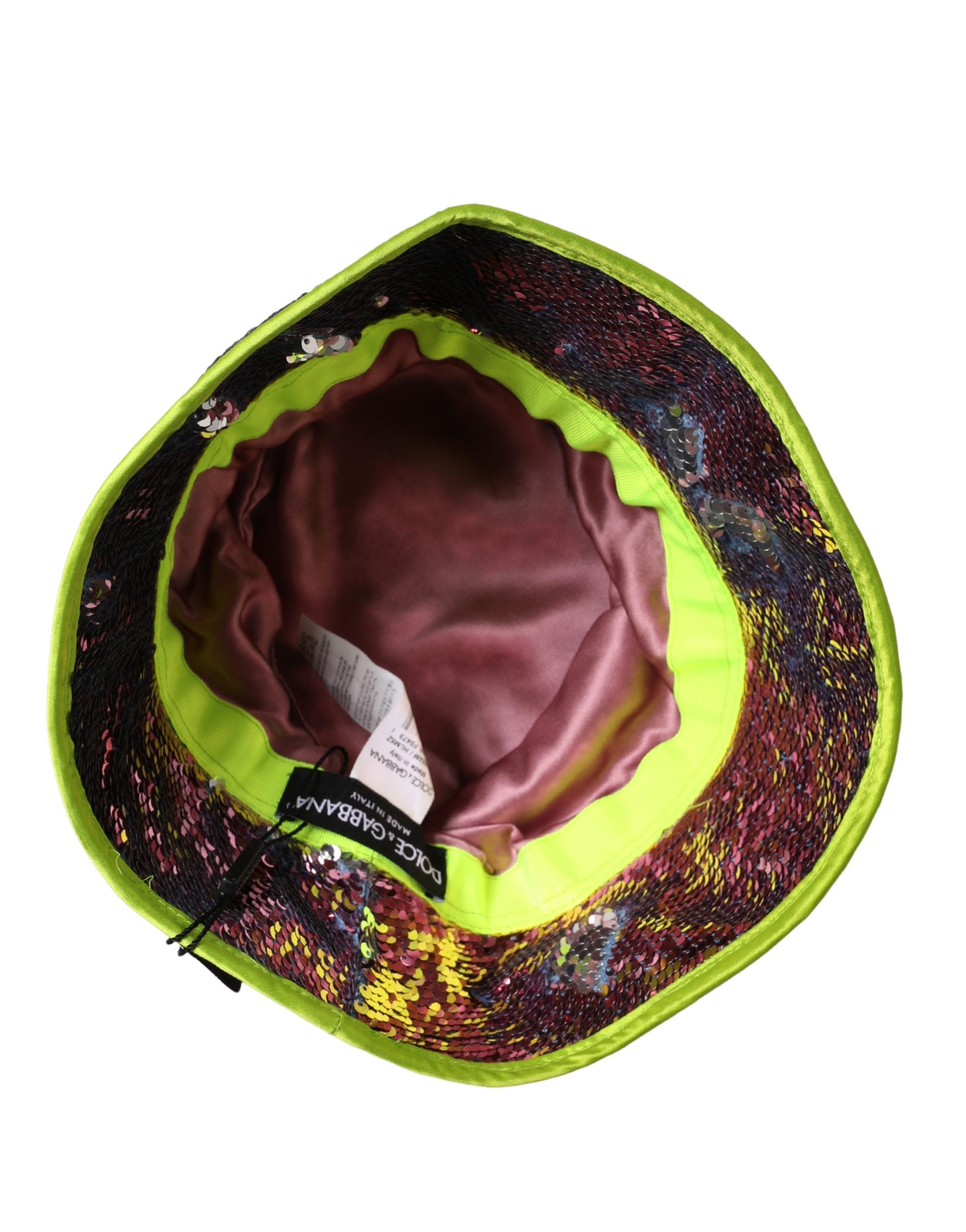 Dolce & Gabbana Men Purple Sequined Bucket Fisherman Capello Hat Dolce & Gabbana