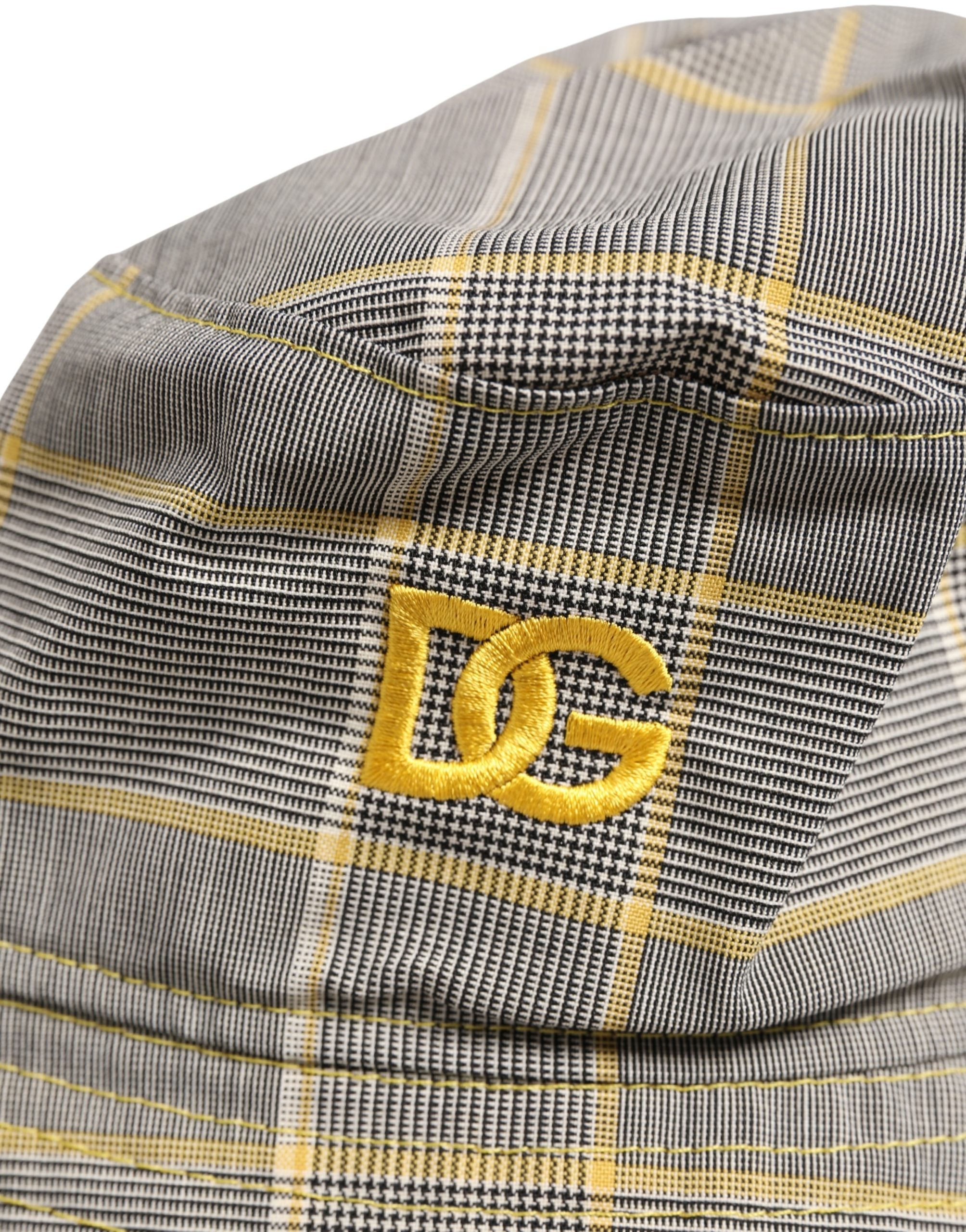 Dolce & Gabbana Men Gray Checkered Bucket Fisherman Capello Hat Dolce & Gabbana
