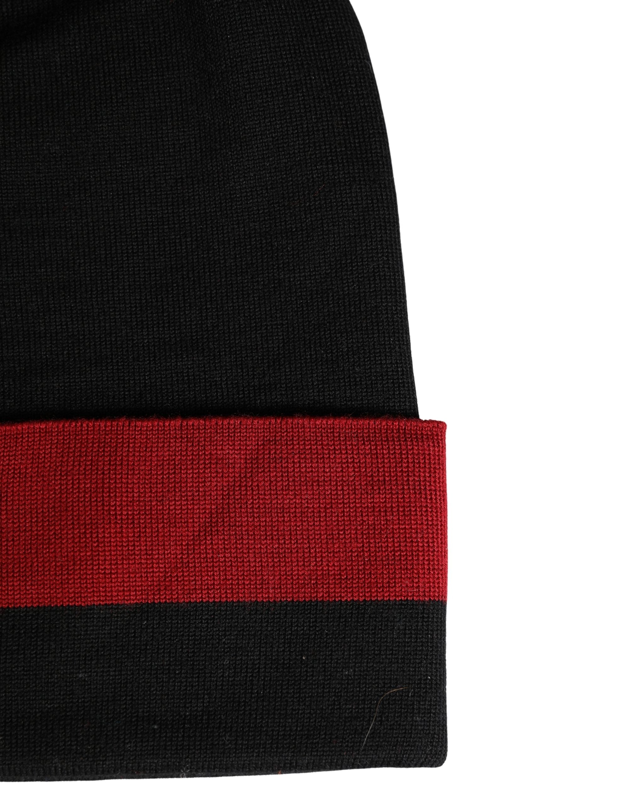 Dolce & Gabbana Black Cuffed "I'M THE ONLY PRINCE ROYAL" Beanie Hat Dolce & Gabbana
