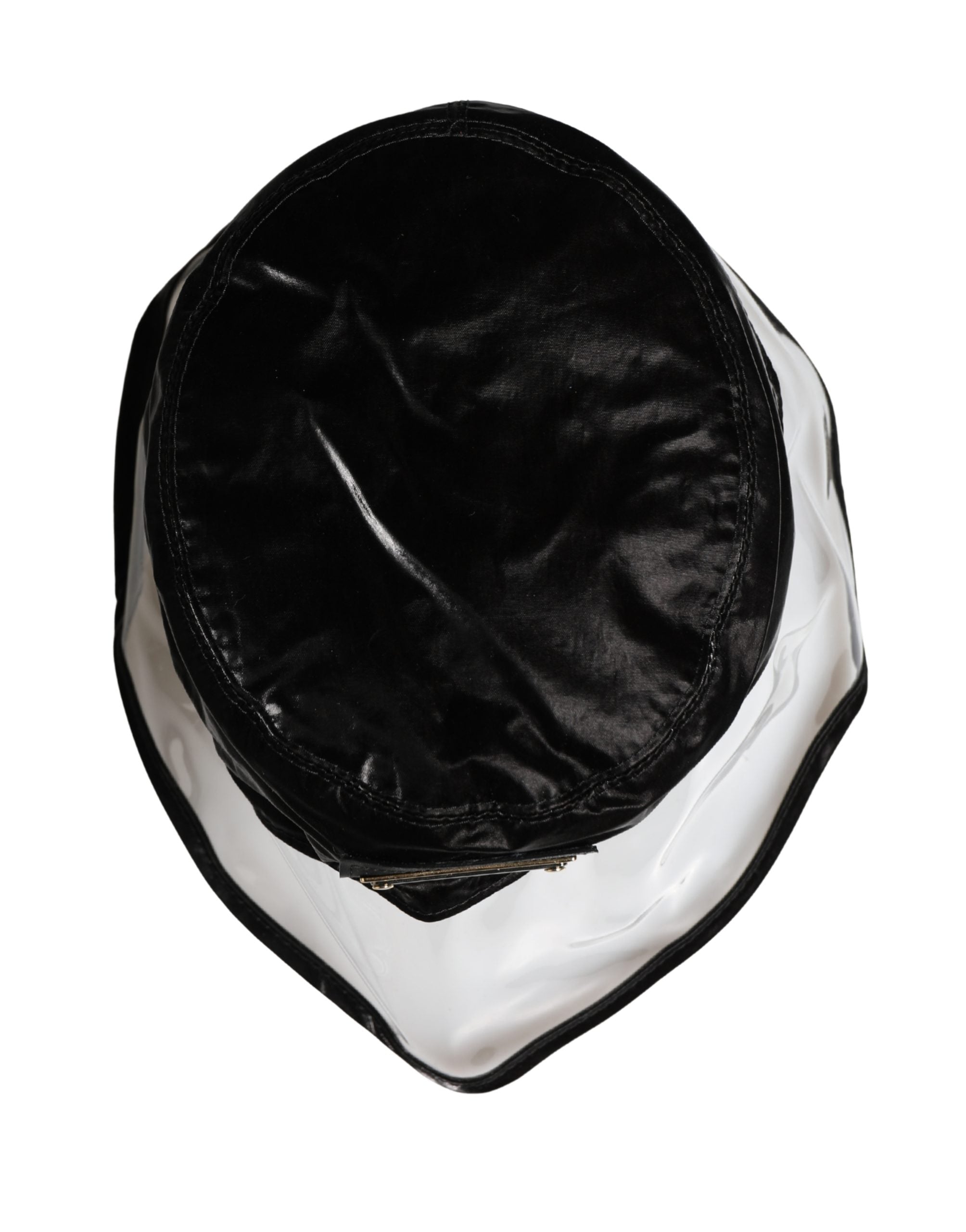 Dolce & Gabbana Black Nylon Plastic Fisherman Bucket Capello Hat Dolce & Gabbana