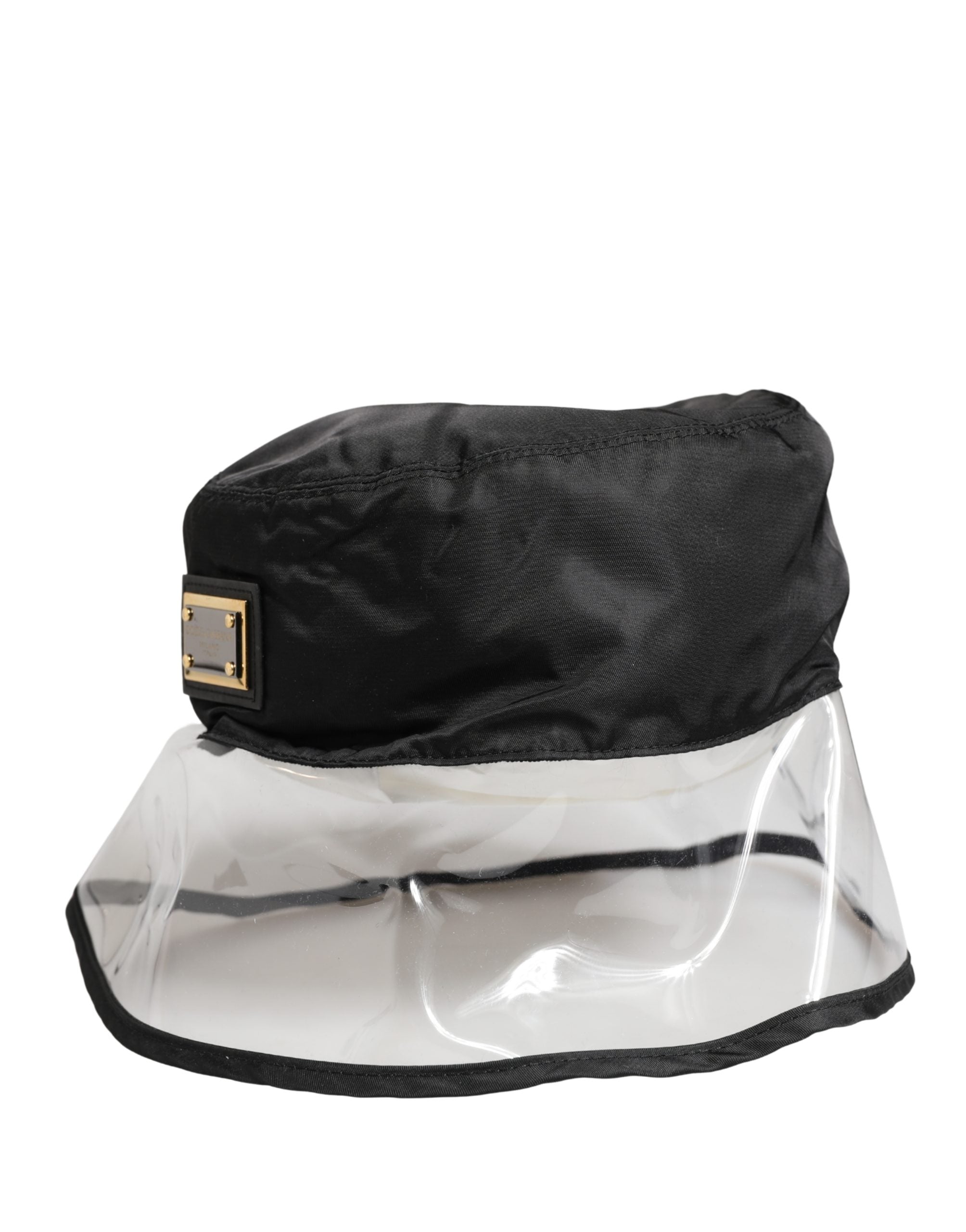 Dolce & Gabbana Men Black Plastic Fisherman Bucket Capello Hat Dolce & Gabbana