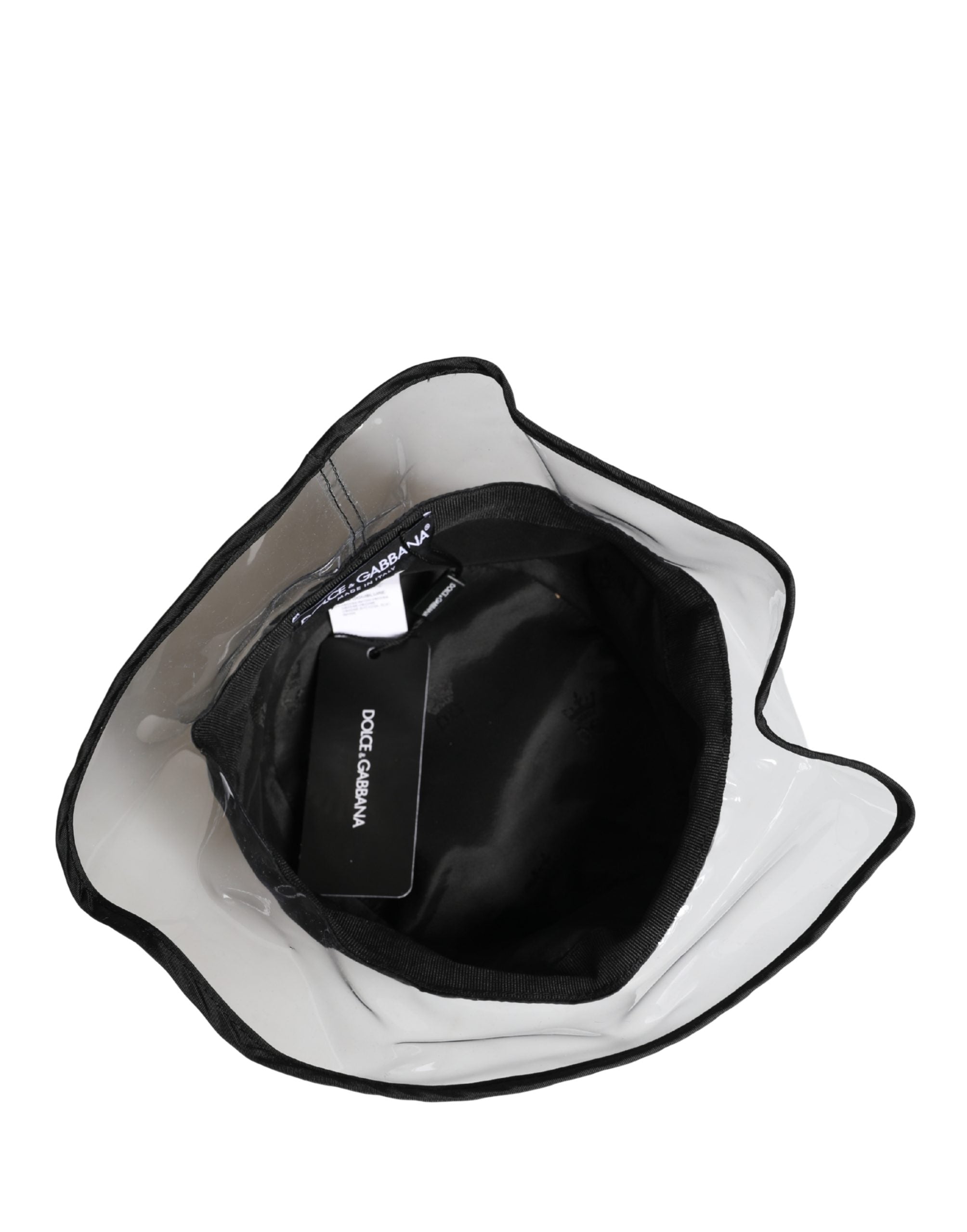 Dolce & Gabbana Men Black Plastic Fisherman Bucket Capello Hat Dolce & Gabbana