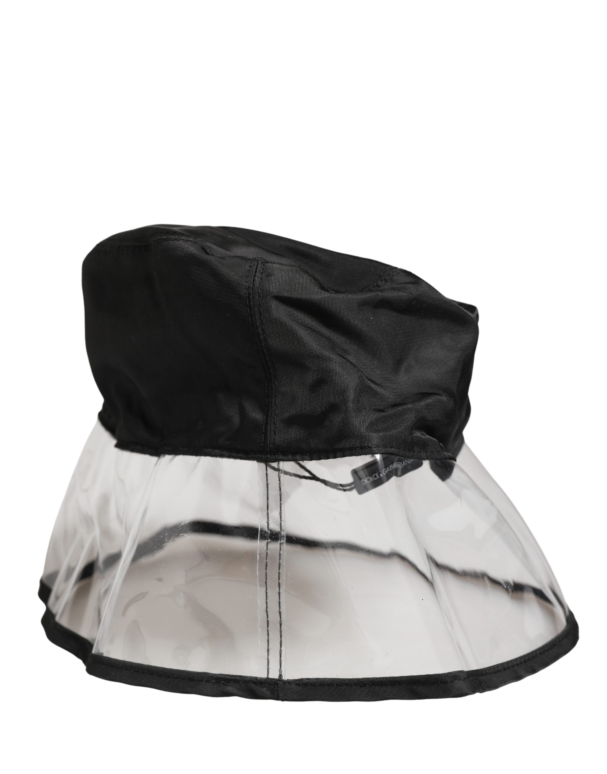 Dolce & Gabbana Men Black Plastic Fisherman Bucket Capello Hat Dolce & Gabbana