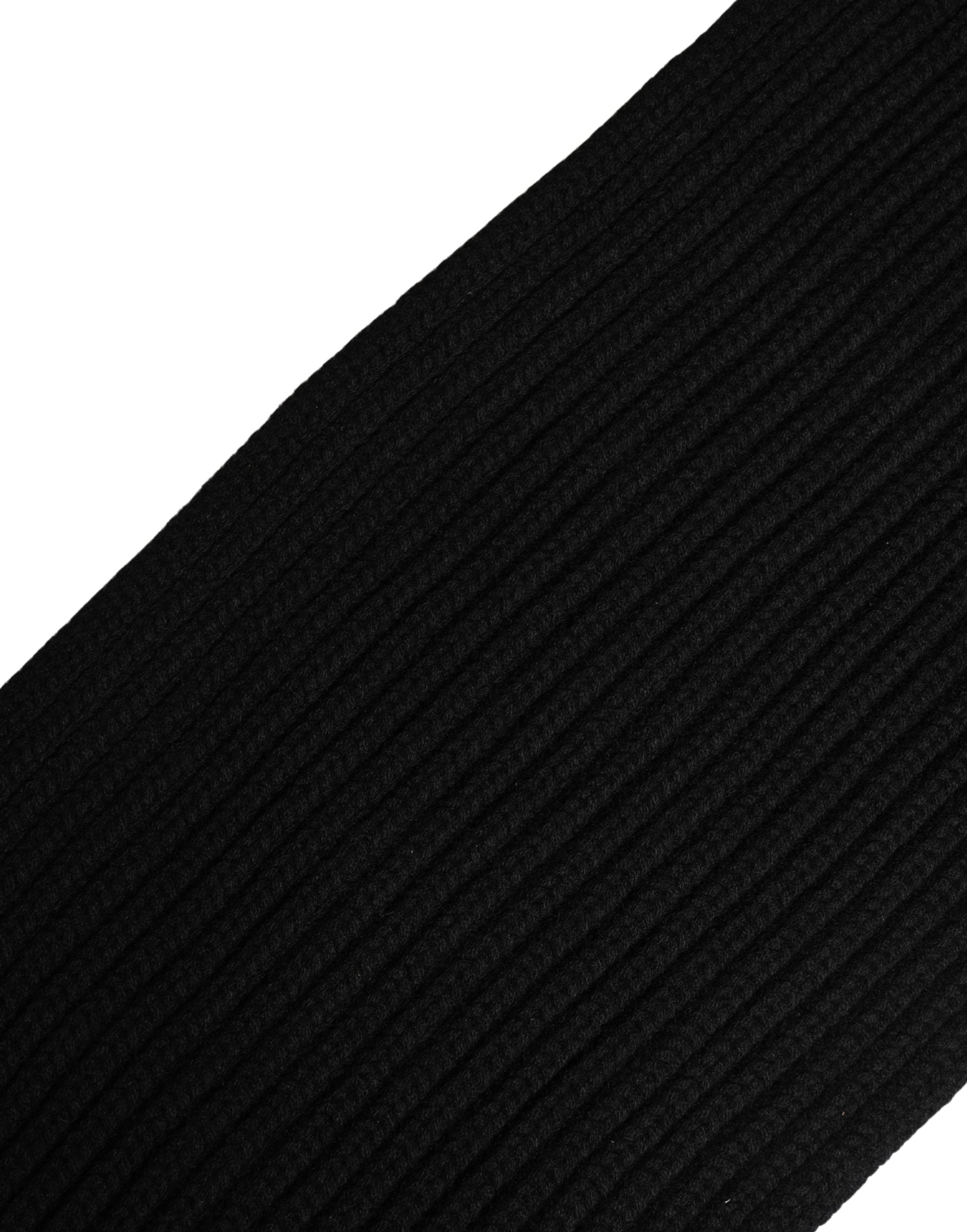Dolce & Gabbana Black Cashmere Knitted Men Neck Warmer One Size Scarf Dolce & Gabbana