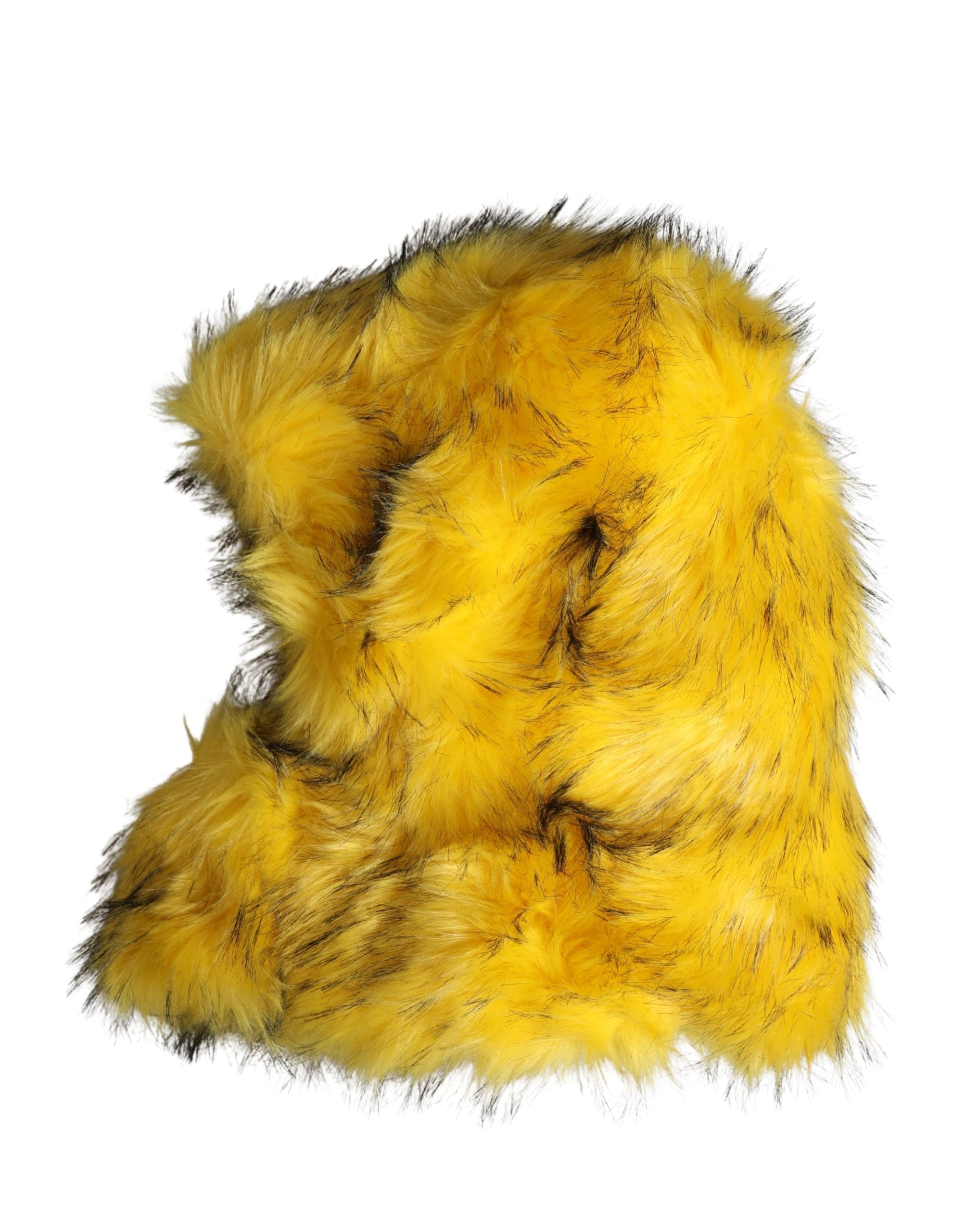 Dolce & Gabbana Yellow Modacrylic Fur Women Bucket Capello Hat Dolce & Gabbana