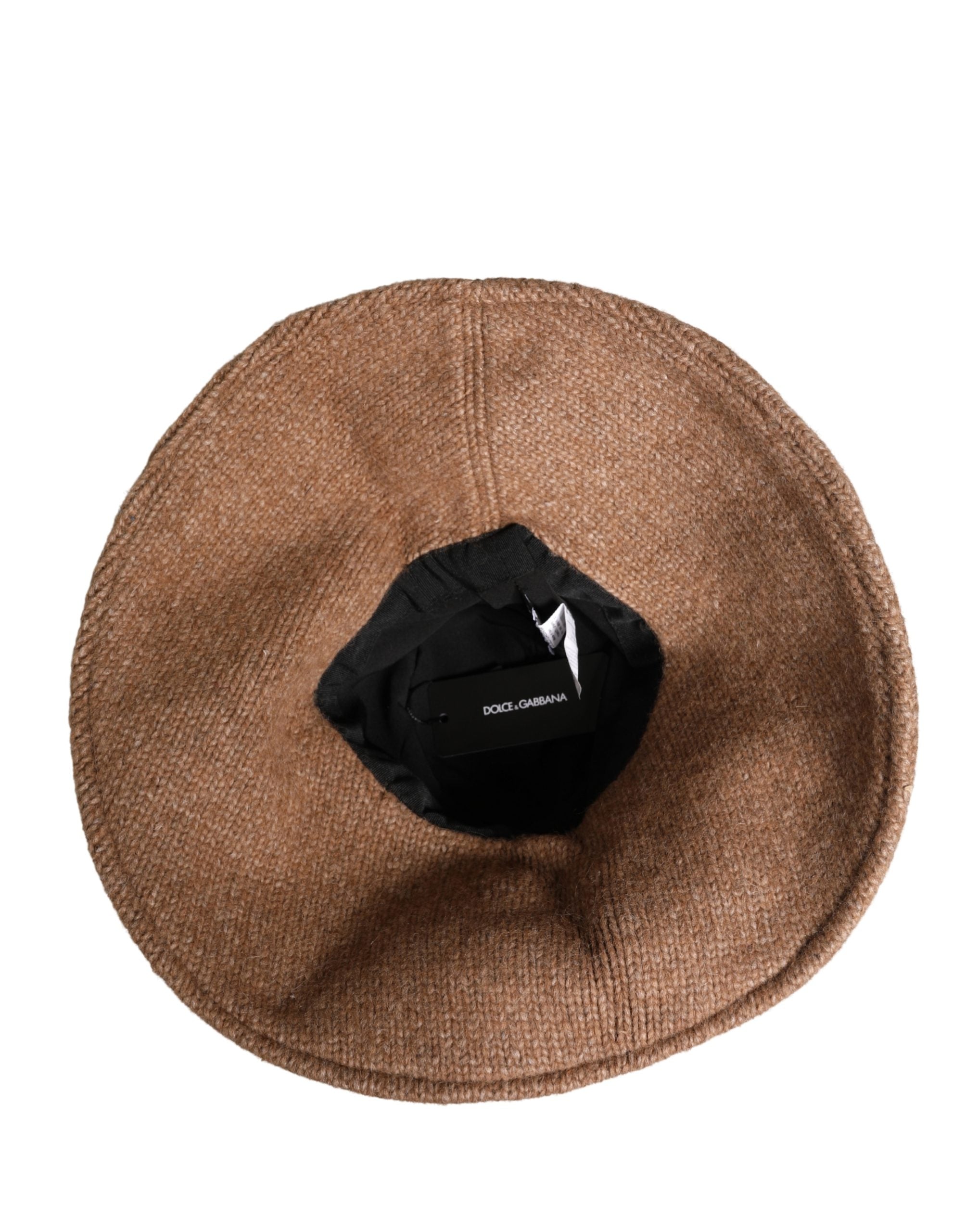 Dolce & Gabbana Brown Llama Wool Women Knitted Capello Hat Dolce & Gabbana