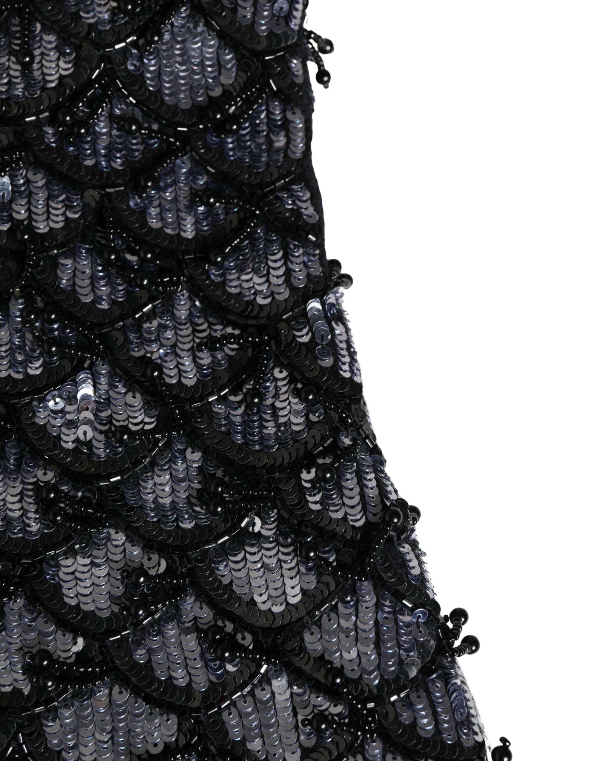Dolce & Gabbana Black Wool Crystal Embellished Balaclava Hat Dolce & Gabbana