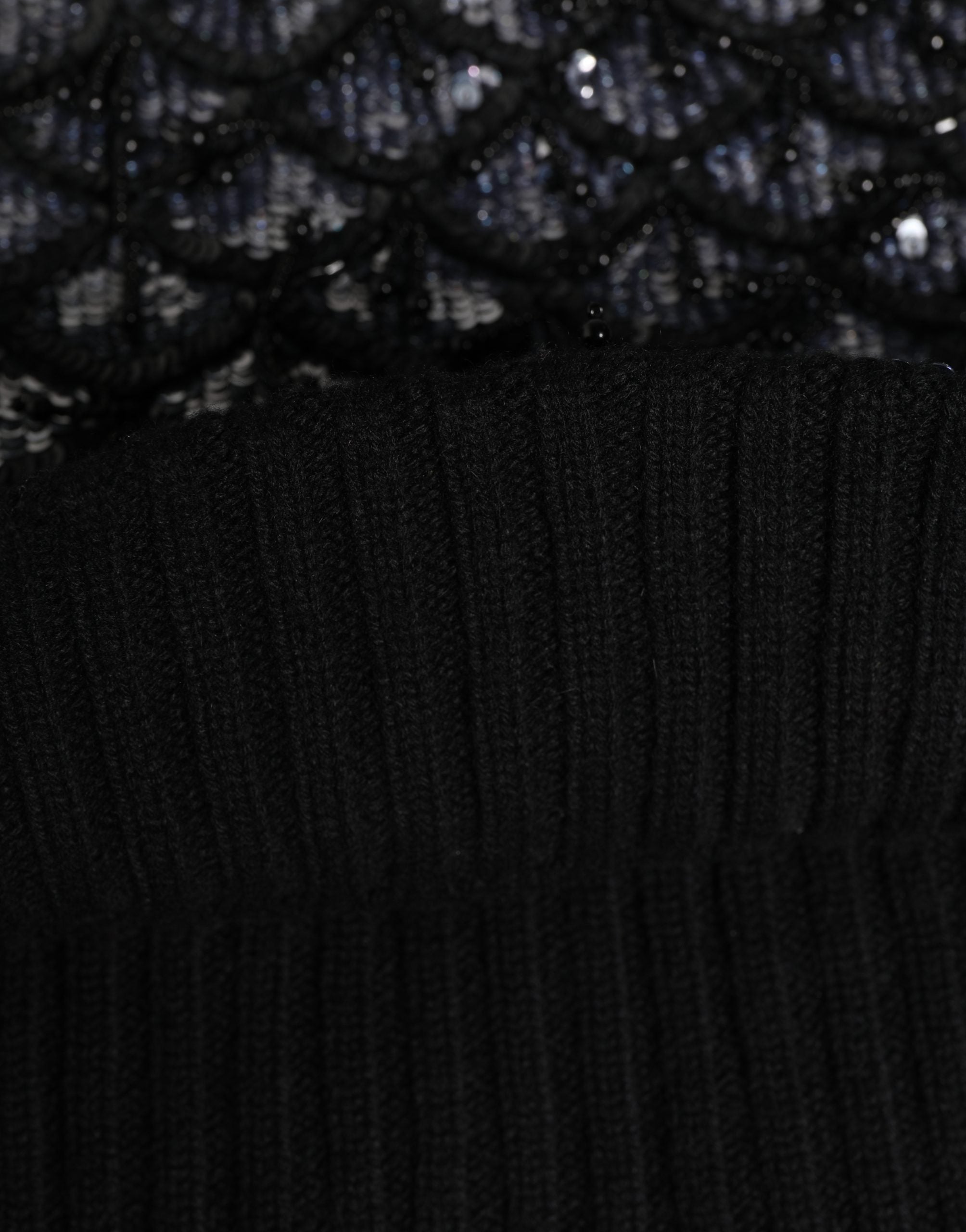 Dolce & Gabbana Black Wool Crystal Embellished Balaclava Hat Dolce & Gabbana
