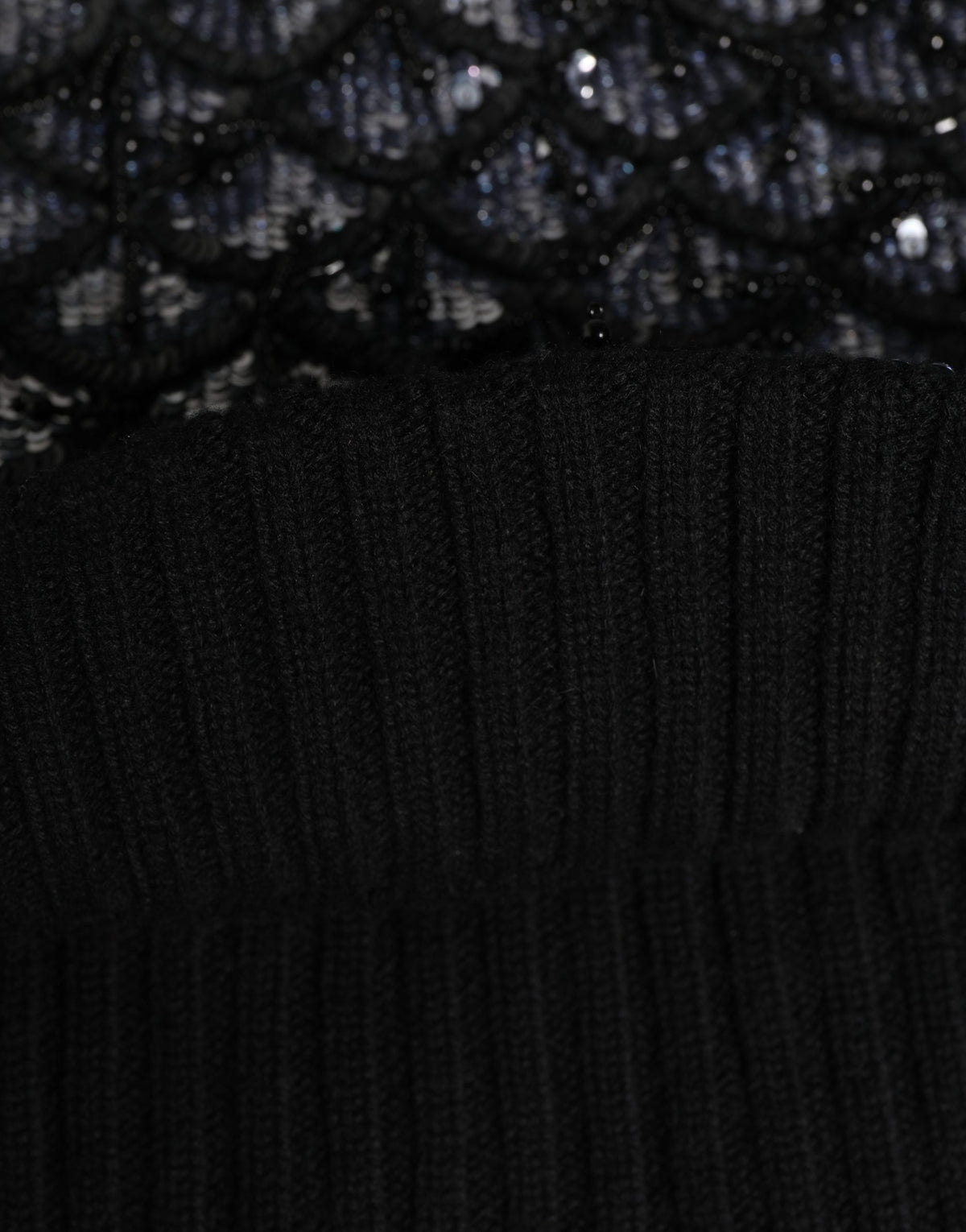 Dolce & Gabbana Black Wool Crystal Embellished Balaclava Hat