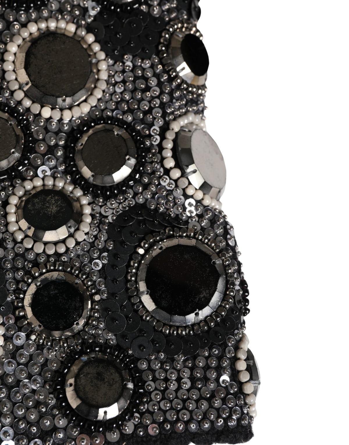 Dolce & Gabbana Black Wool Crystal Embellished Balaclava Hat