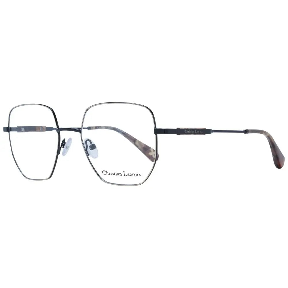 Christian Lacroix Black Stainless Steel Glasses (Frames) Christian Lacroix