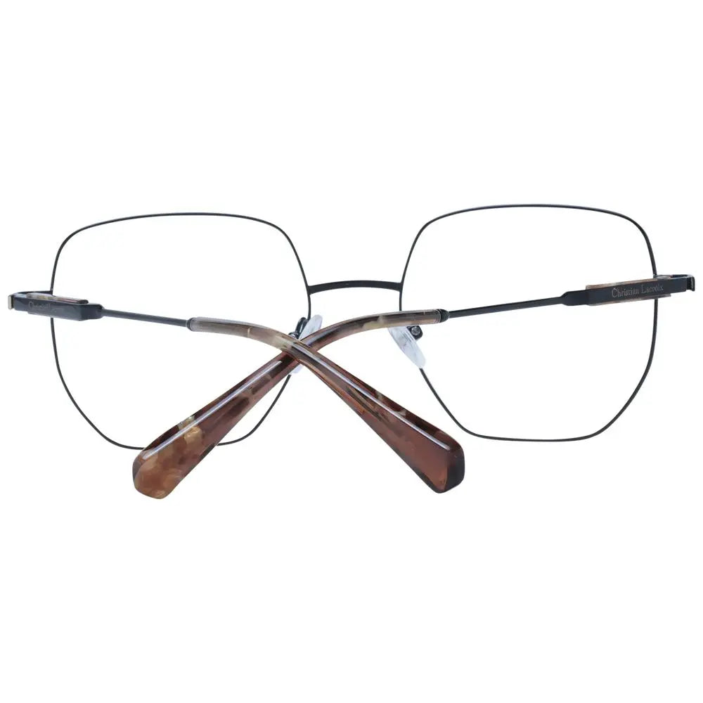 Christian Lacroix Black Stainless Steel Glasses (Frames) Christian Lacroix