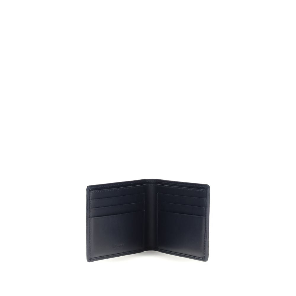 Ferragamo Gray Calf Leather Bos Taurus Wallet Ferragamo