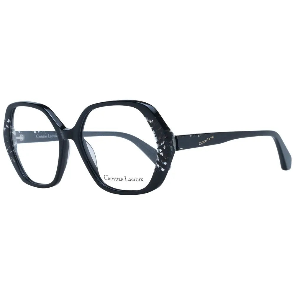 Christian Lacroix Black Acetate Glasses (Frames) Christian Lacroix