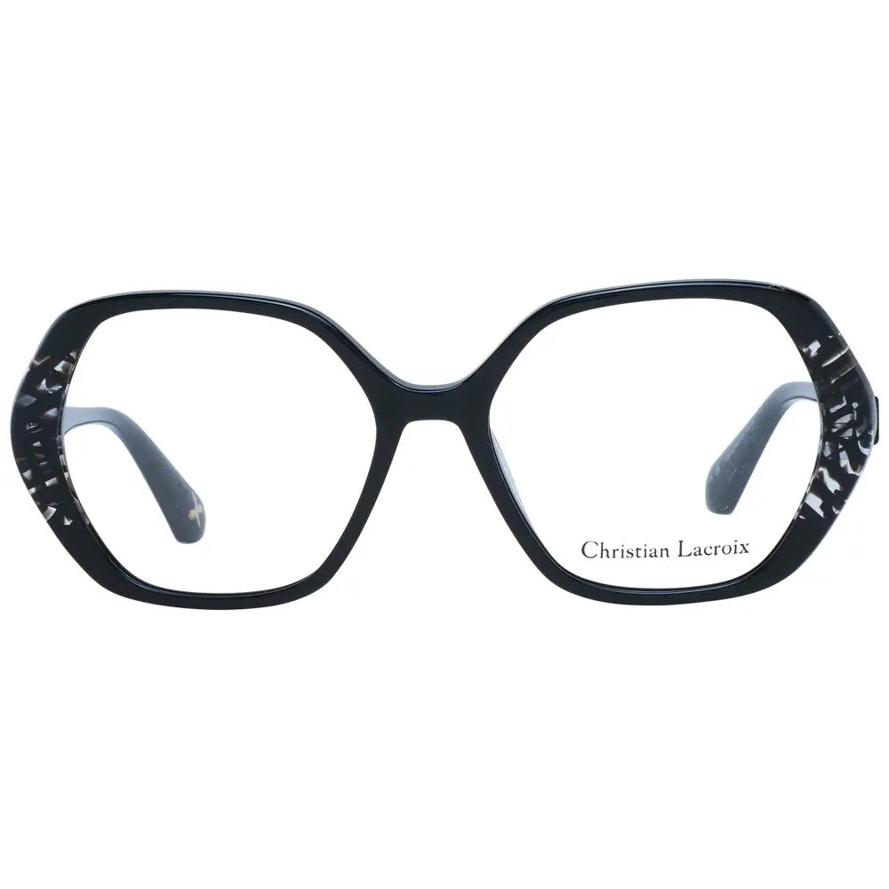 Christian Lacroix Black Acetate Glasses (Frames) Christian Lacroix