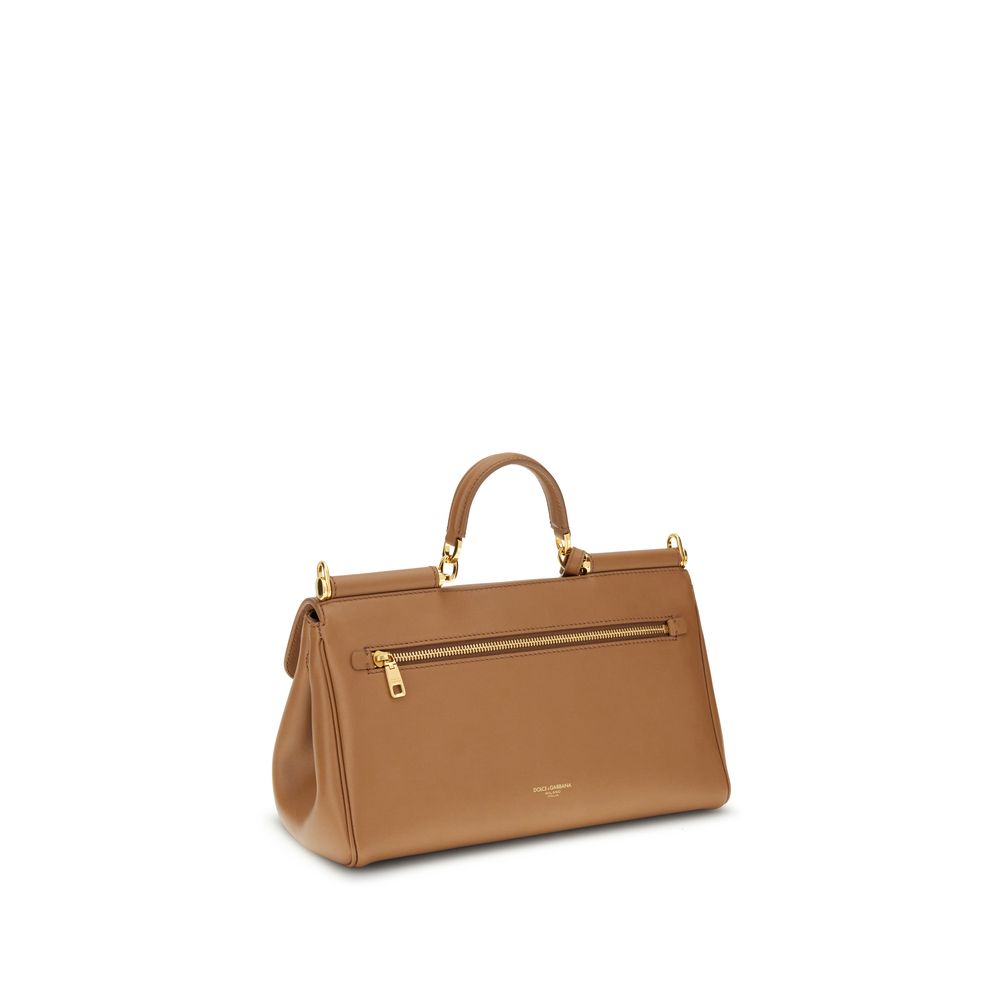 Dolce & Gabbana Beige Calf Leather Bos Taurus Shoulder Bag Dolce & Gabbana