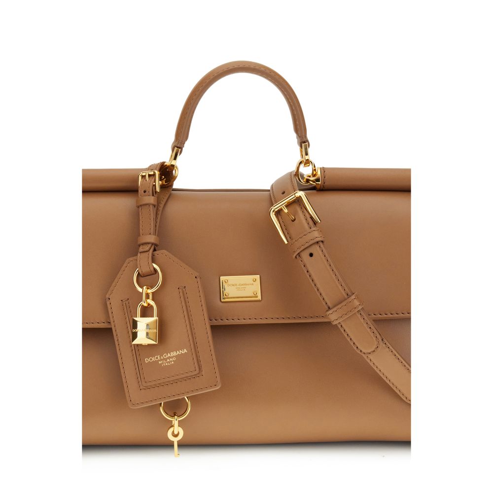 Dolce & Gabbana Beige Calf Leather Bos Taurus Shoulder Bag Dolce & Gabbana