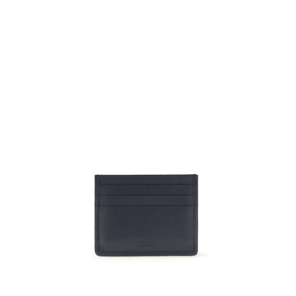 Ferragamo Blue Calf Leather Bos Taurus Wallet Ferragamo