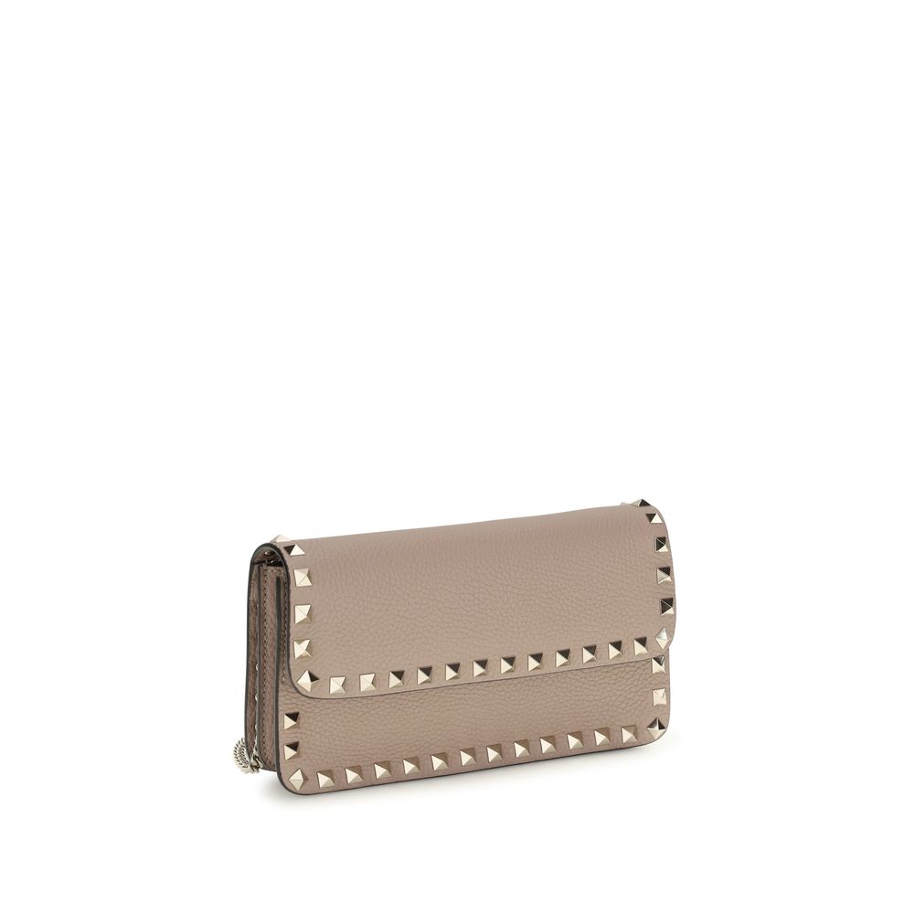 Valentino Garavani Beige Calf Leather Bos Taurus Wallet Valentino Garavani