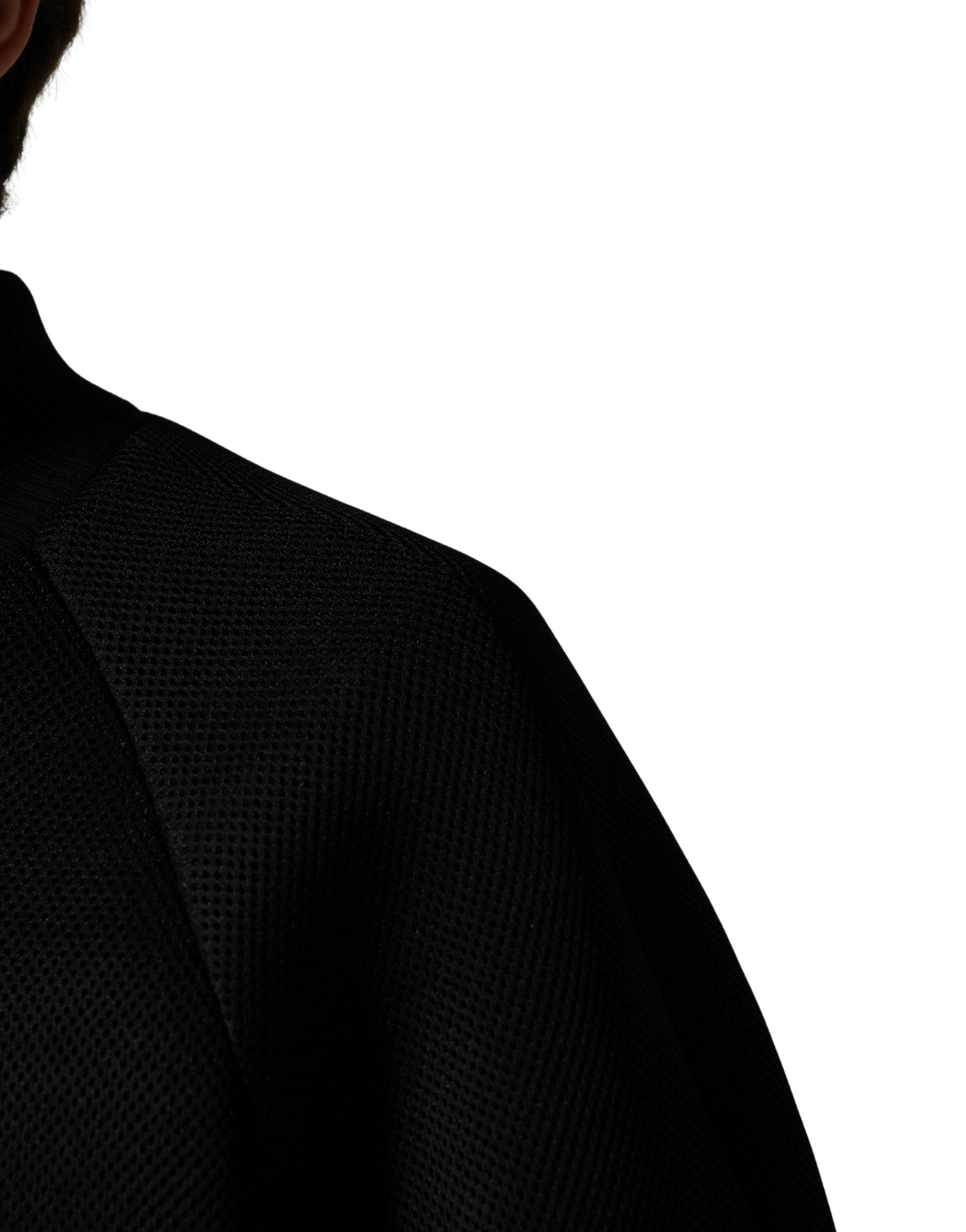 Dolce & Gabbana Men Black Nylon Full Zip Bomber Jacket Dolce & Gabbana