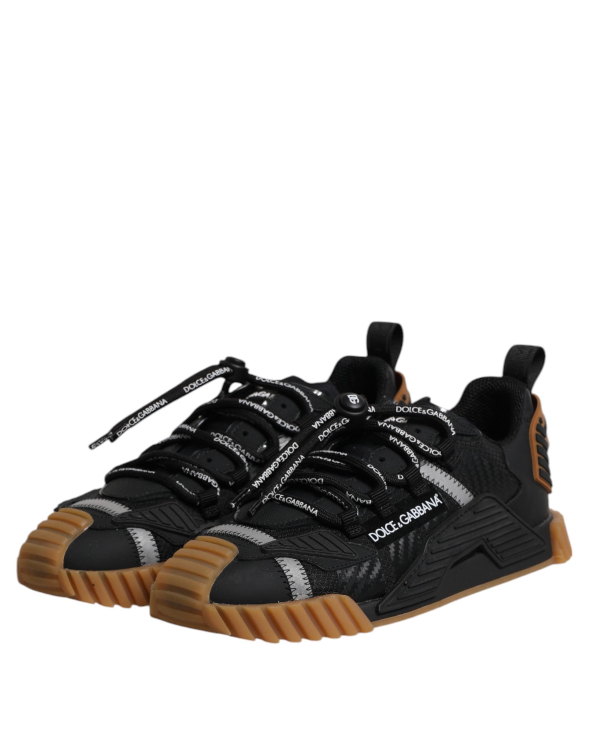 Dolce & Gabbana Black Logo Lace Up Low Top NS1 Sneakers Shoes Dolce & Gabbana