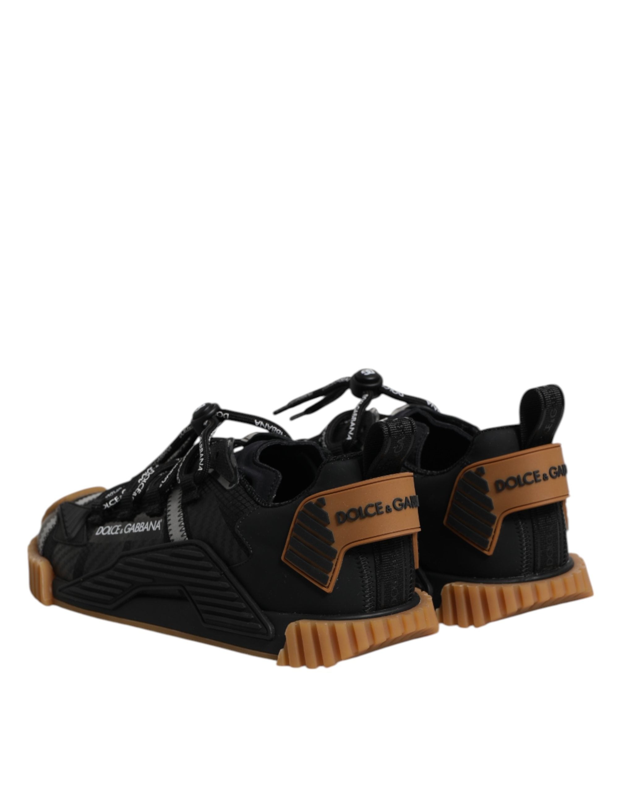 Dolce & Gabbana Black Logo Lace Up Low Top NS1 Sneakers Shoes Dolce & Gabbana