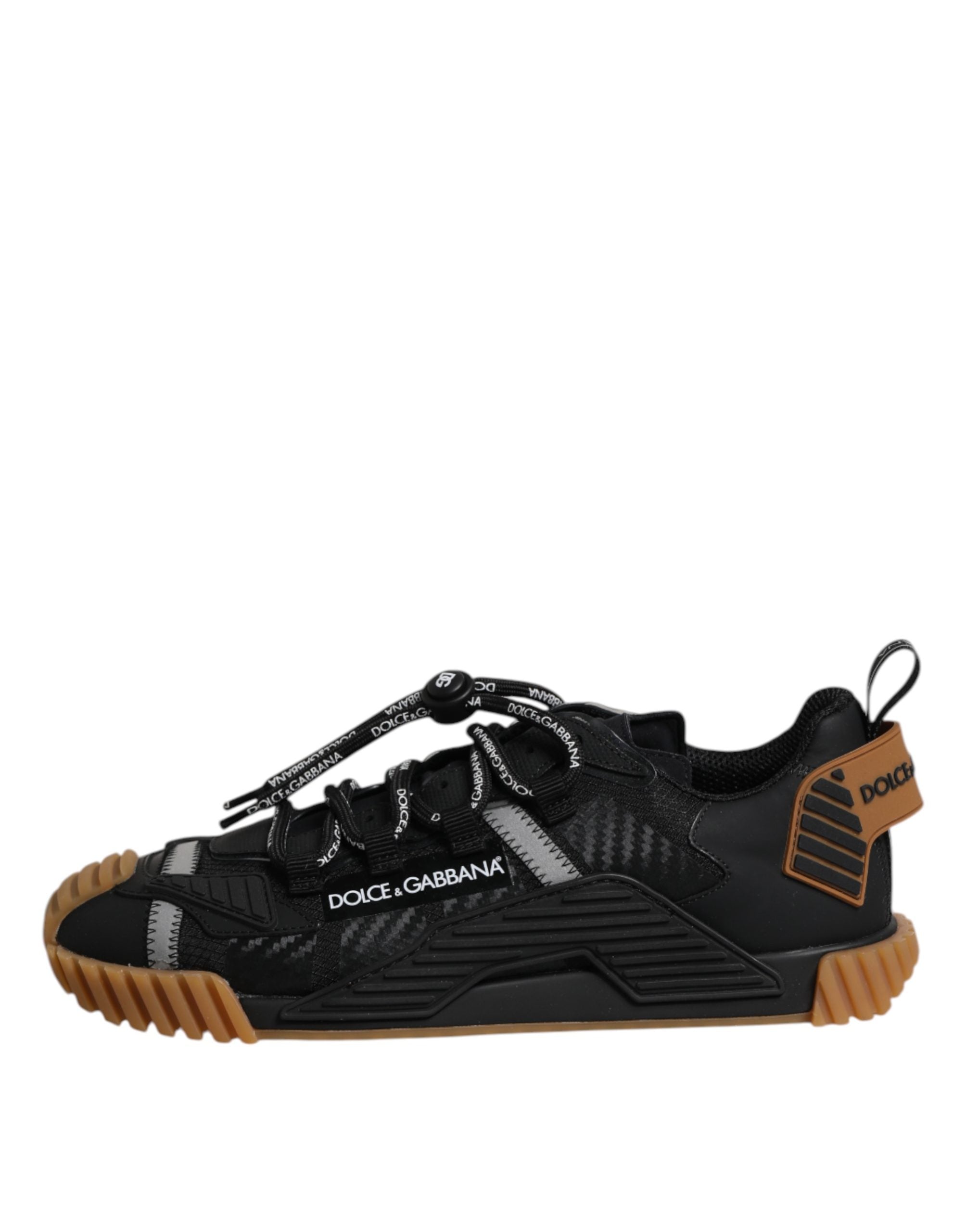 Dolce & Gabbana Black Logo Lace Up Low Top NS1 Sneakers Shoes Dolce & Gabbana