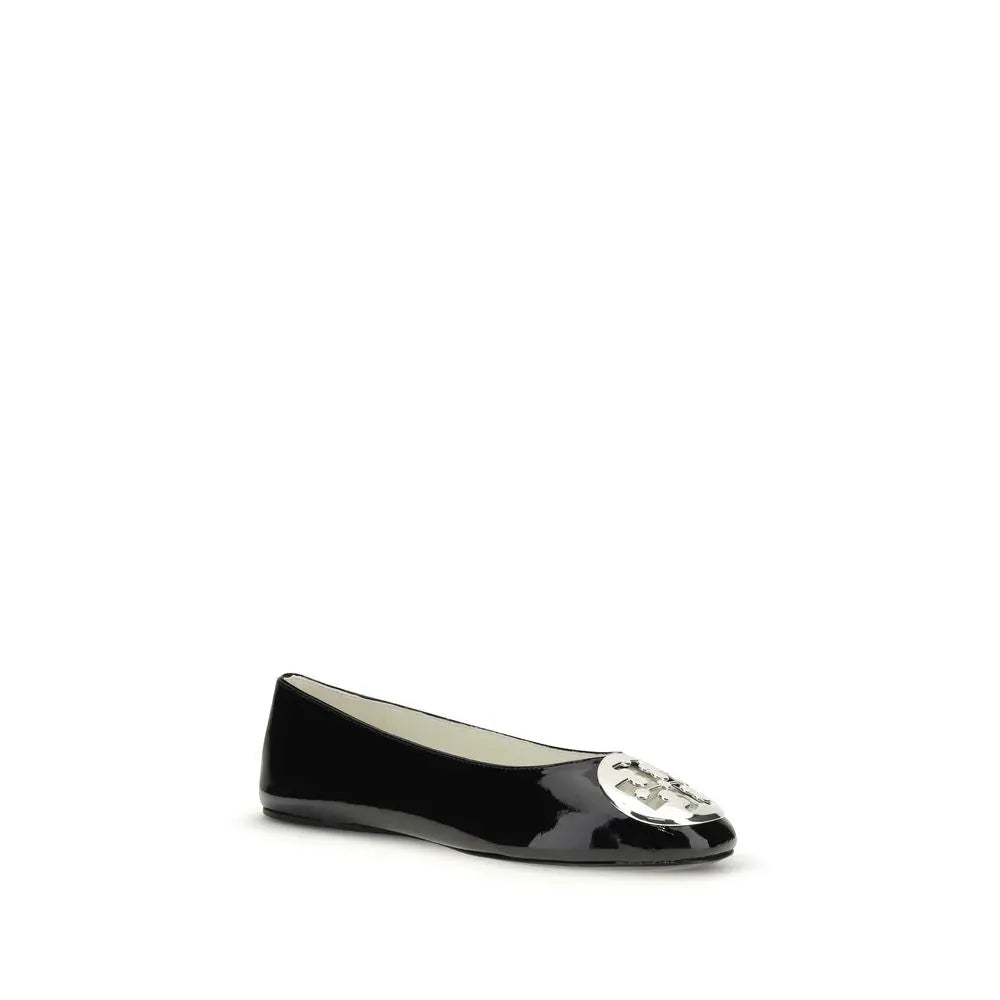 Tory Burch Black Calf Leather Bos Taurus Ballet Flats Tory Burch