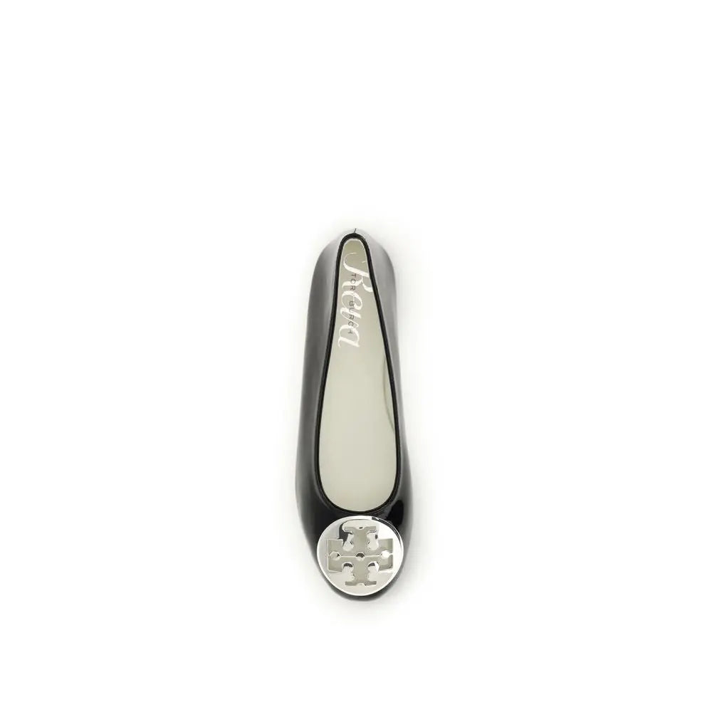 Tory Burch Black Calf Leather Bos Taurus Ballet Flats Tory Burch