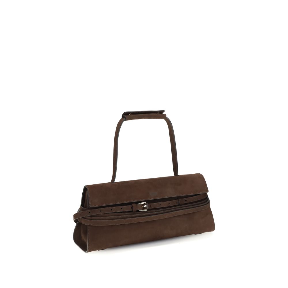 Moschino Brown Calf Leather Bos Taurus Shoulder Bag Moschino