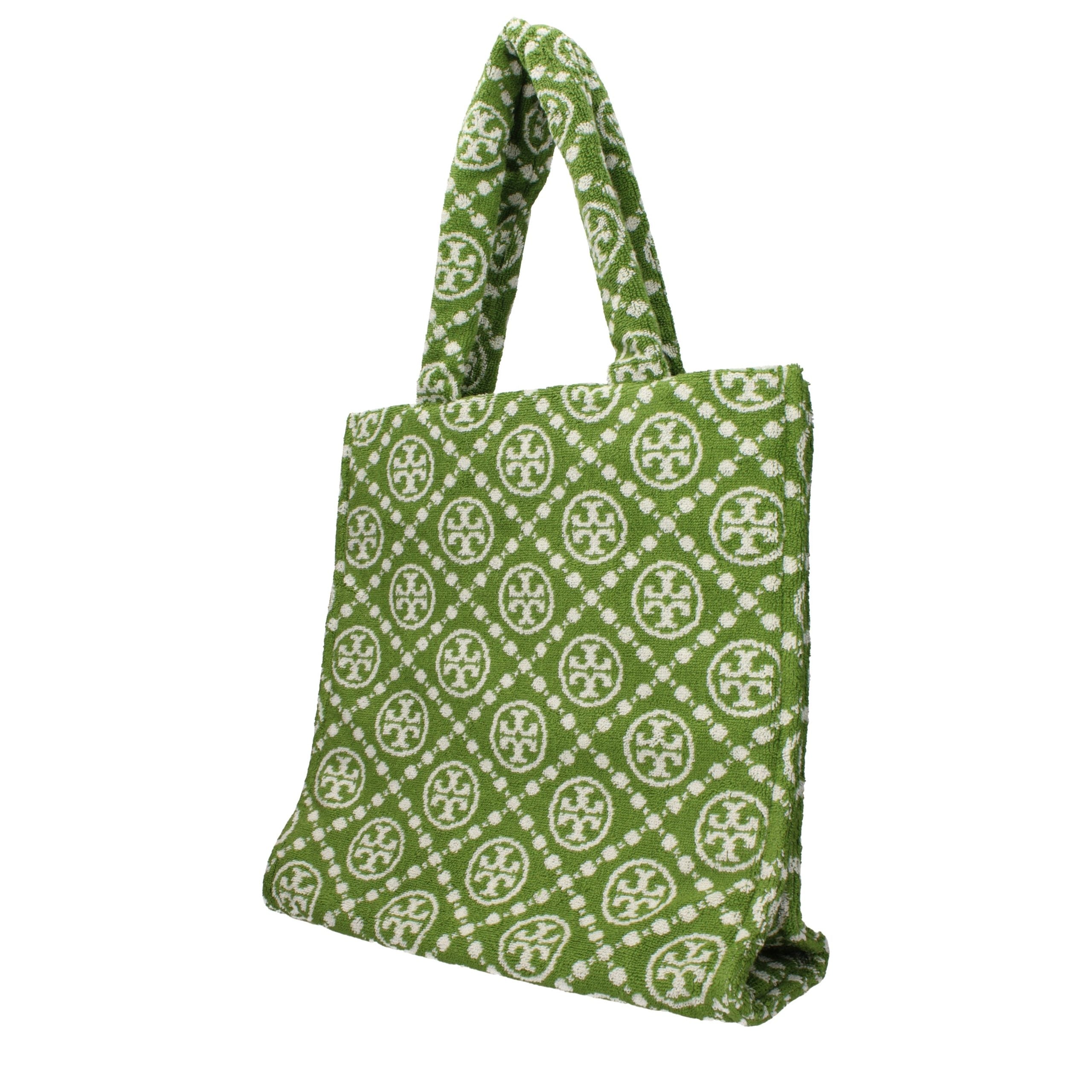 Tory Burch Green Cotton-Like Shoulder Bag Tory Burch