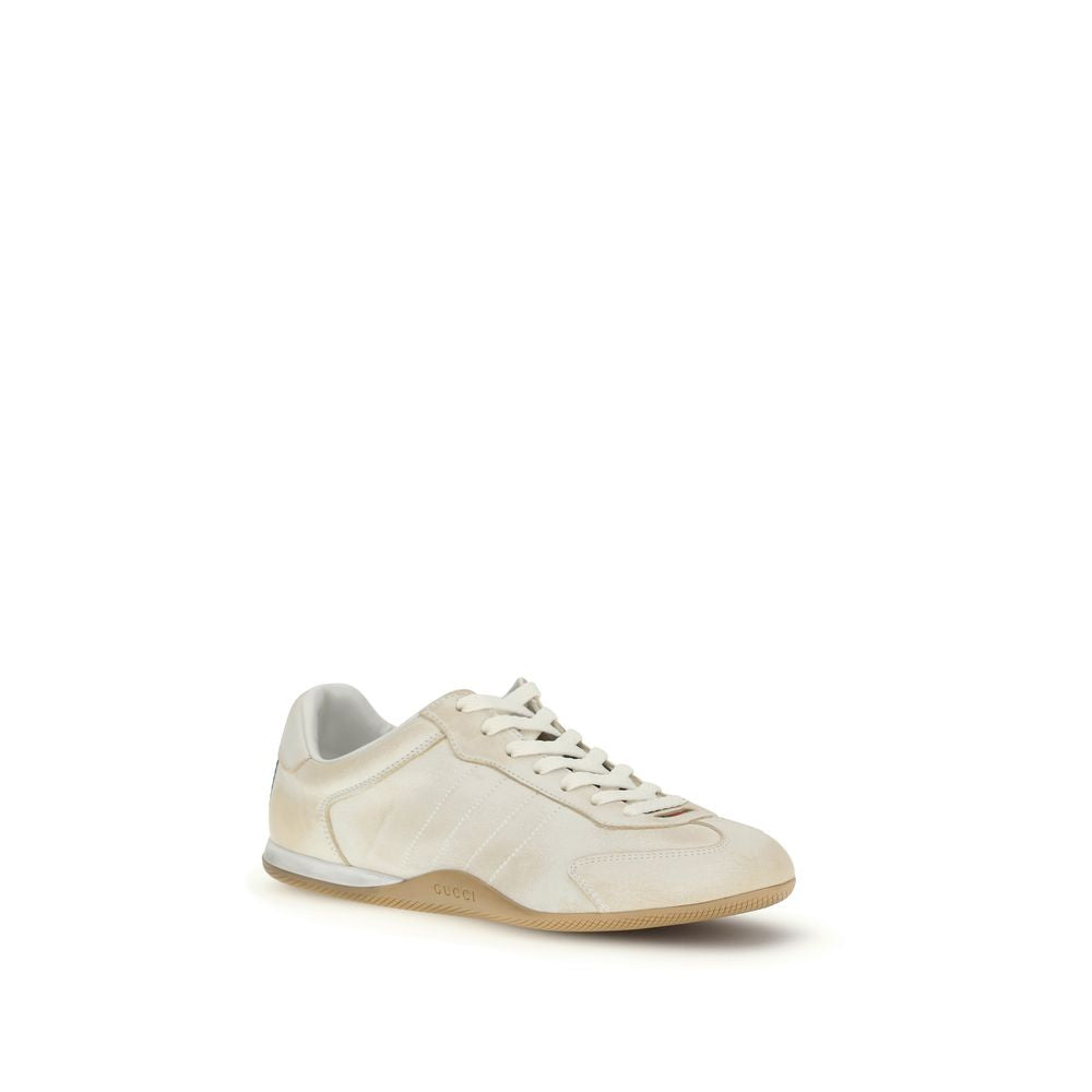 Gucci White Calf Leather Bos Taurus Low Top Sneakers Gucci