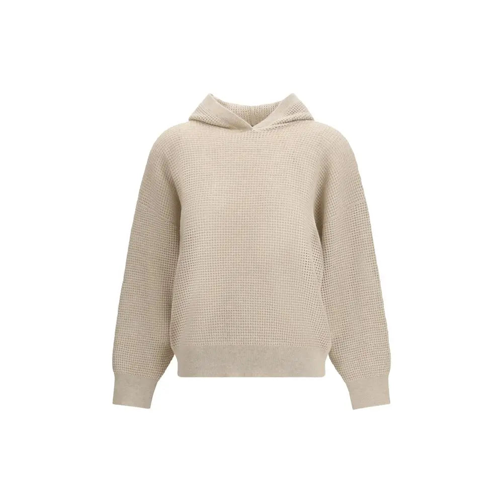 Brunello Cucinelli Beige Cashmere Sweatshirt Brunello Cucinelli