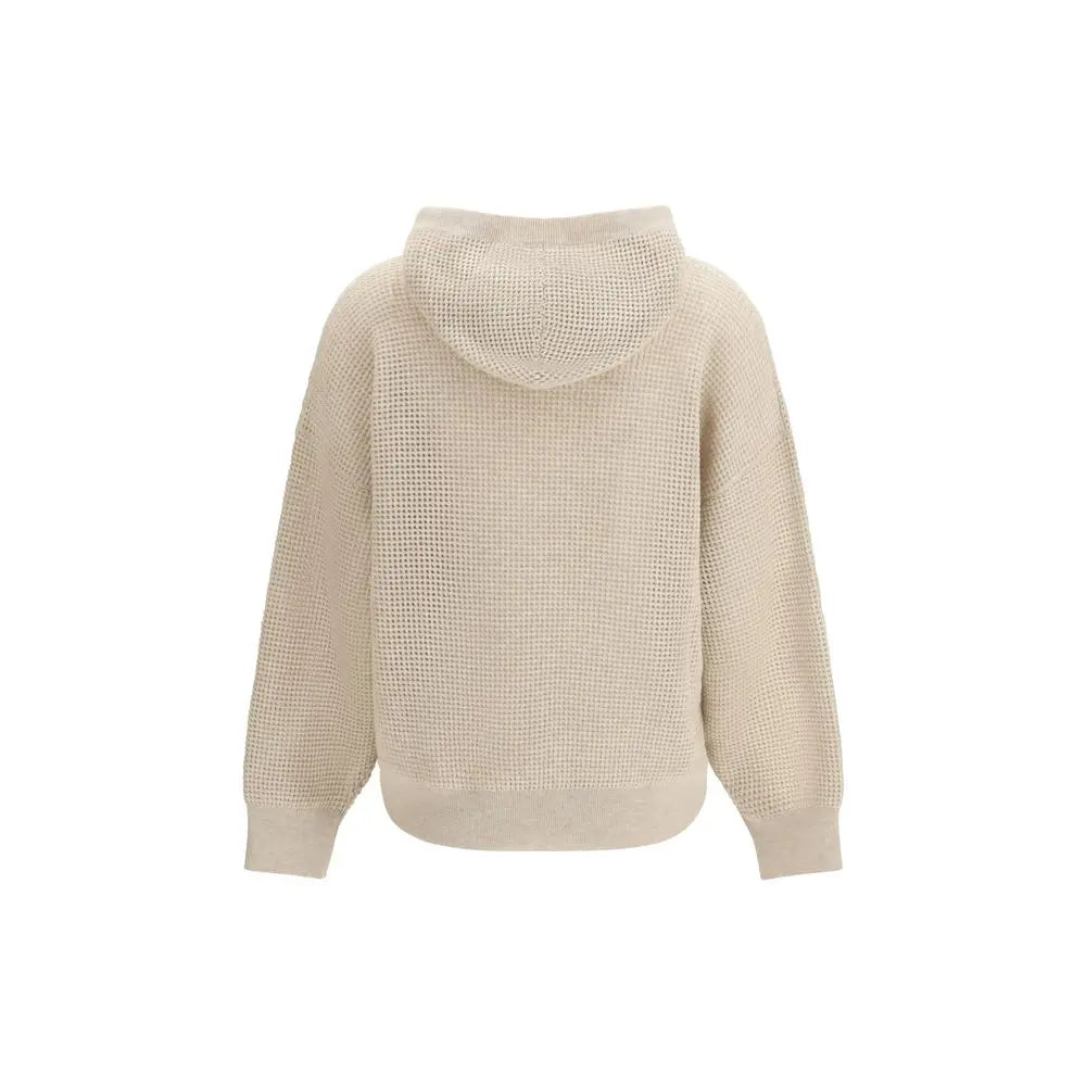 Brunello Cucinelli Beige Cashmere Sweatshirt Brunello Cucinelli